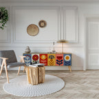 SCANDIC FLOWERET 3-Door TV Cabinet