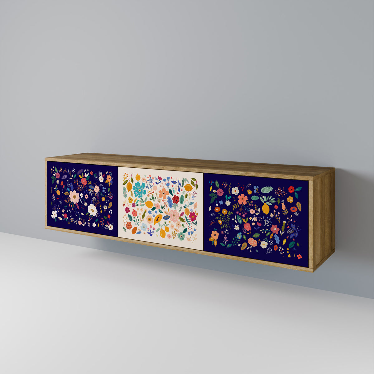 FLORAL COMBINATION Έπιπλο τηλεόρασης 3-θυρών