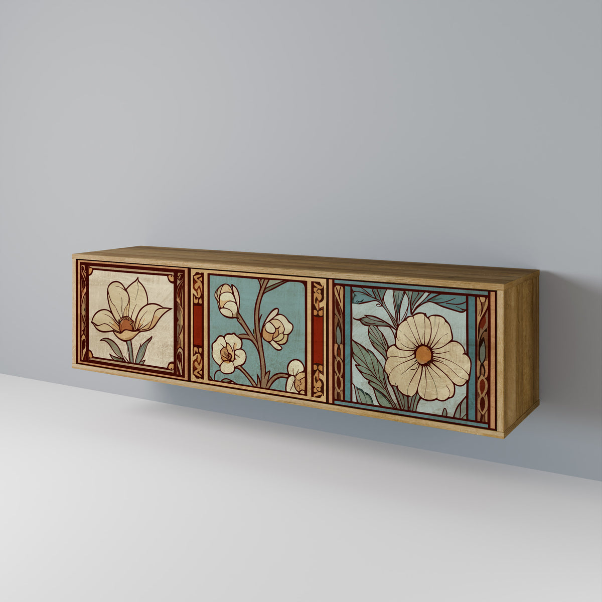 TIMELESS FLORA Έπιπλο τηλεόρασης 3-θυρών