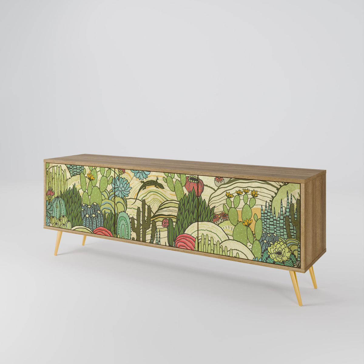 SUCCULENTS KALEIDOSCOPE Έπιπλο τηλεόρασης 3-θυρών