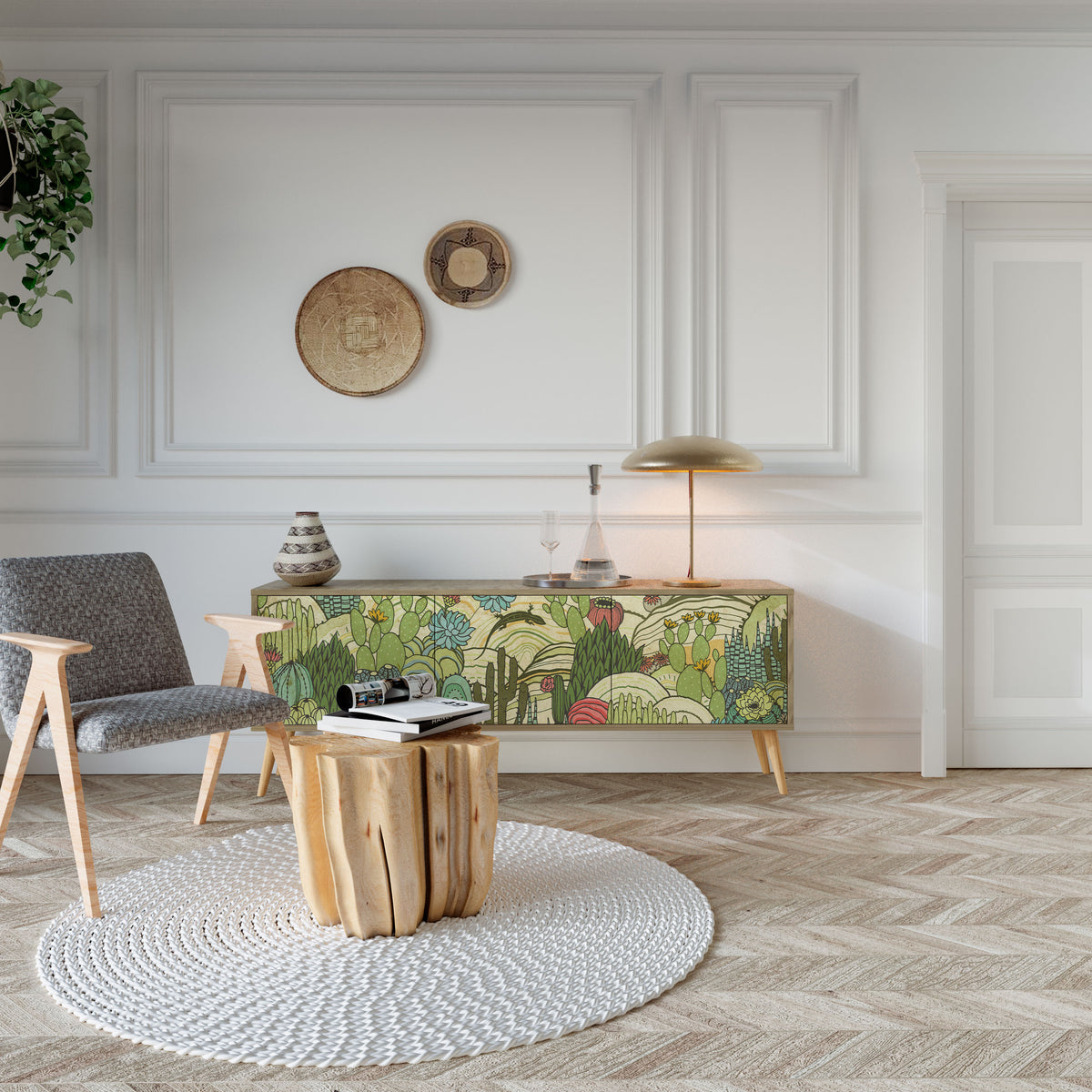 SUCCULENTS KALEIDOSCOPE Έπιπλο τηλεόρασης 3-θυρών