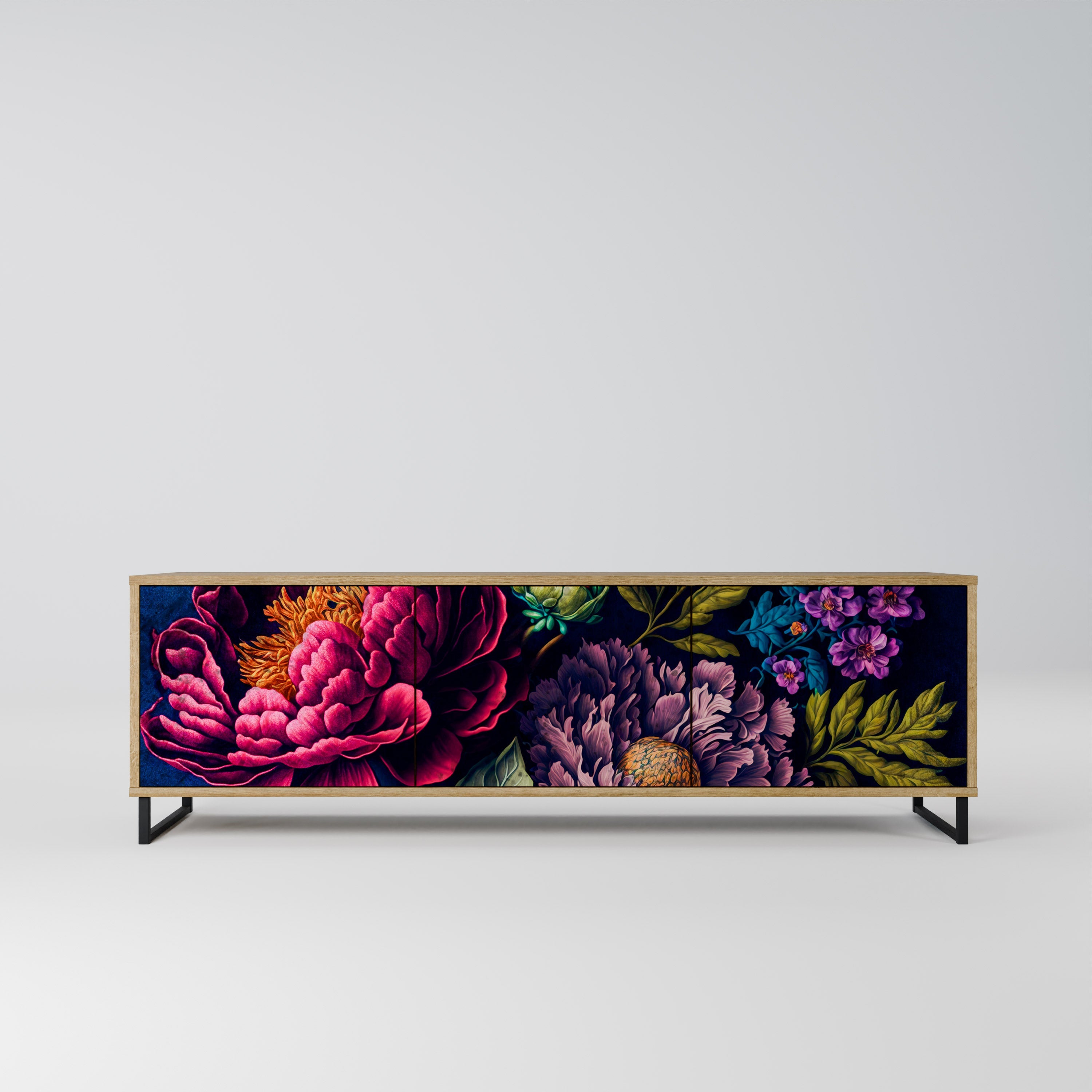 Βάση τηλεόρασης BLOOMING ELEGANCE 3 πορτών σε όψη δρυός