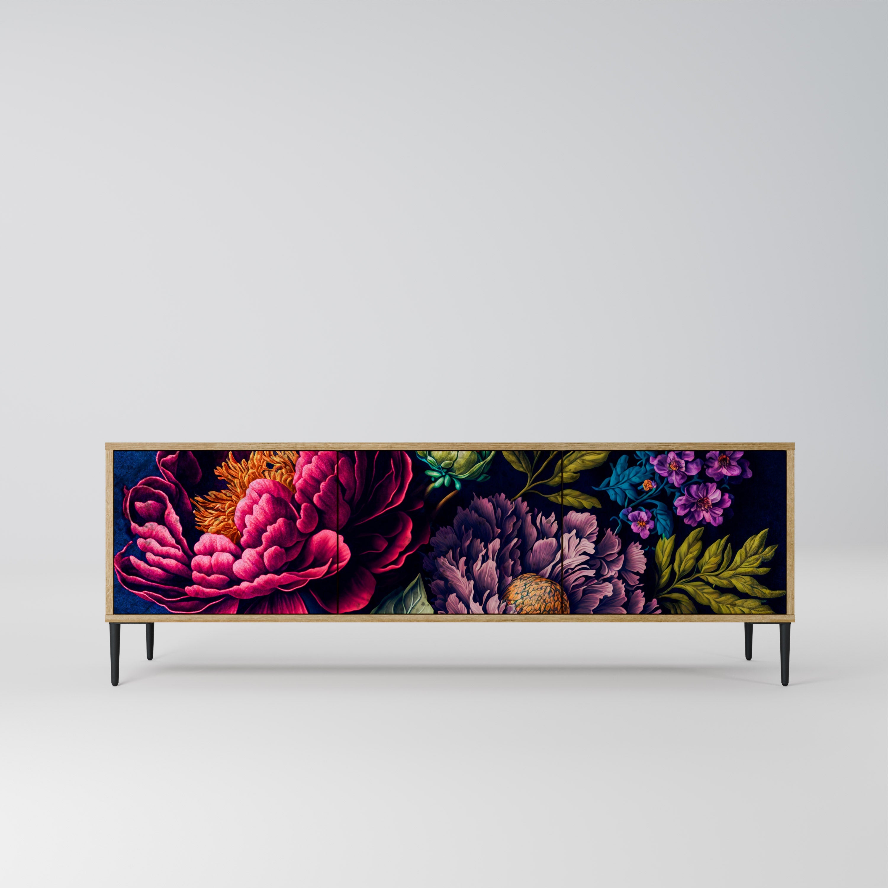Βάση τηλεόρασης BLOOMING ELEGANCE 3 πορτών σε όψη δρυός