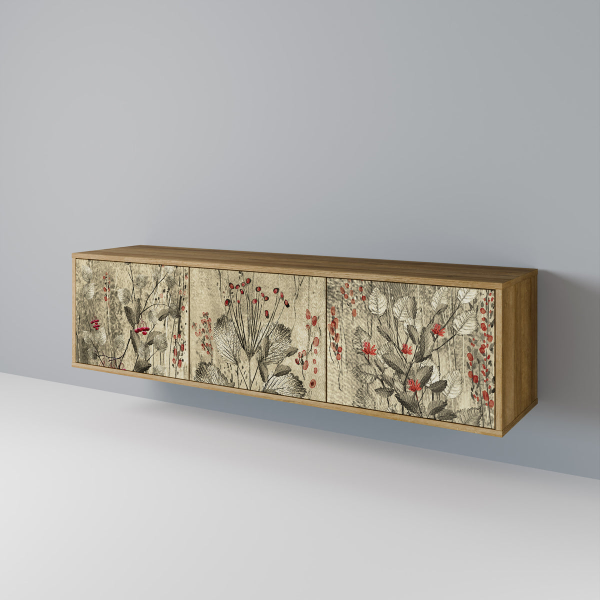 HERBAL GRACE Έπιπλο τηλεόρασης 3-θυρών