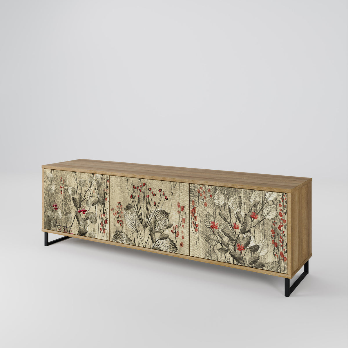 HERBAL GRACE Έπιπλο τηλεόρασης 3-θυρών