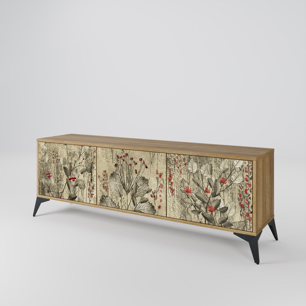 HERBAL GRACE Έπιπλο τηλεόρασης 3-θυρών