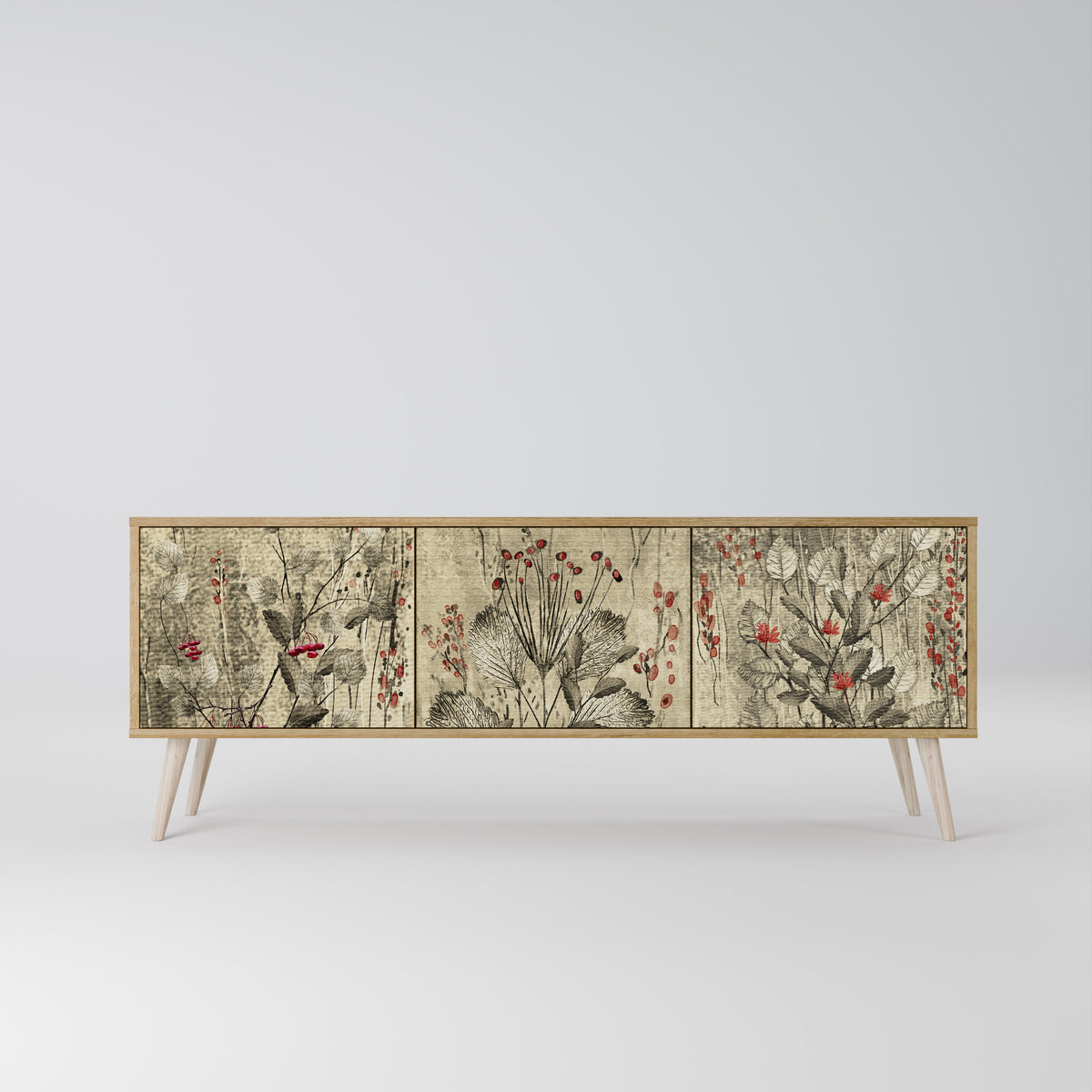 HERBAL GRACE Έπιπλο τηλεόρασης 3-θυρών