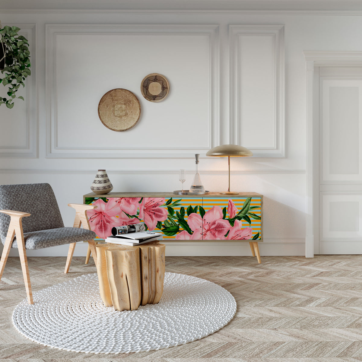 FRAGILE BEAUTY Έπιπλο τηλεόρασης 3-θυρών