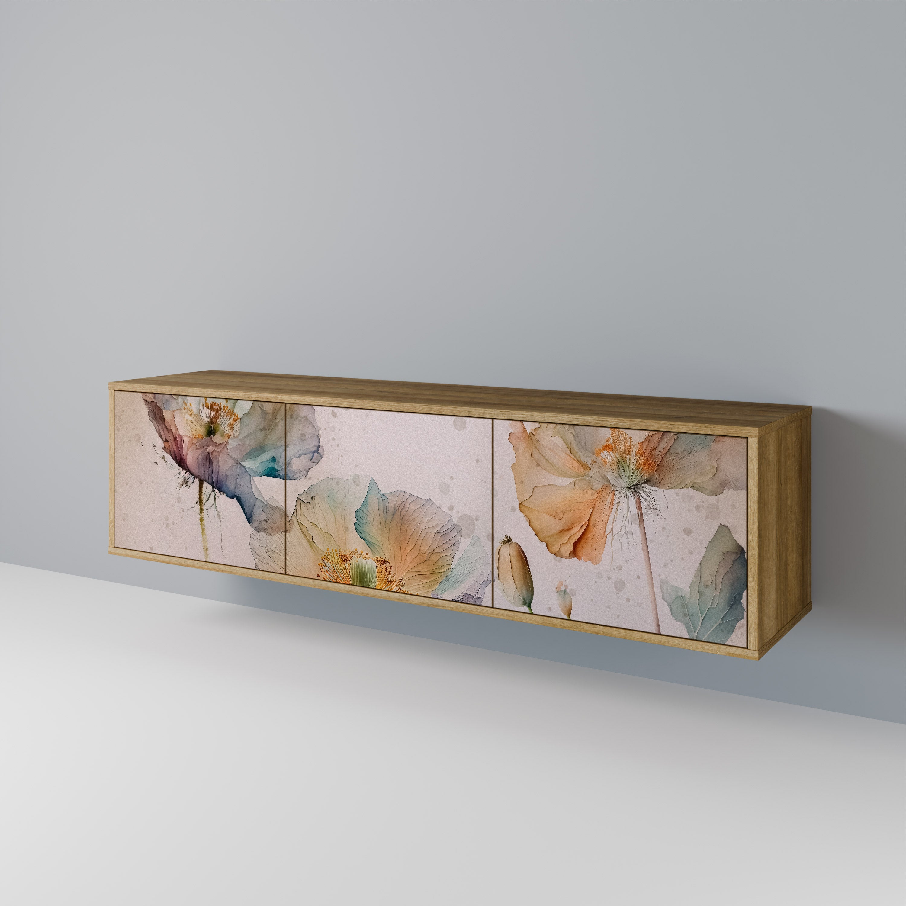 SOFTEN POPPY 3-Door TV Cabinet