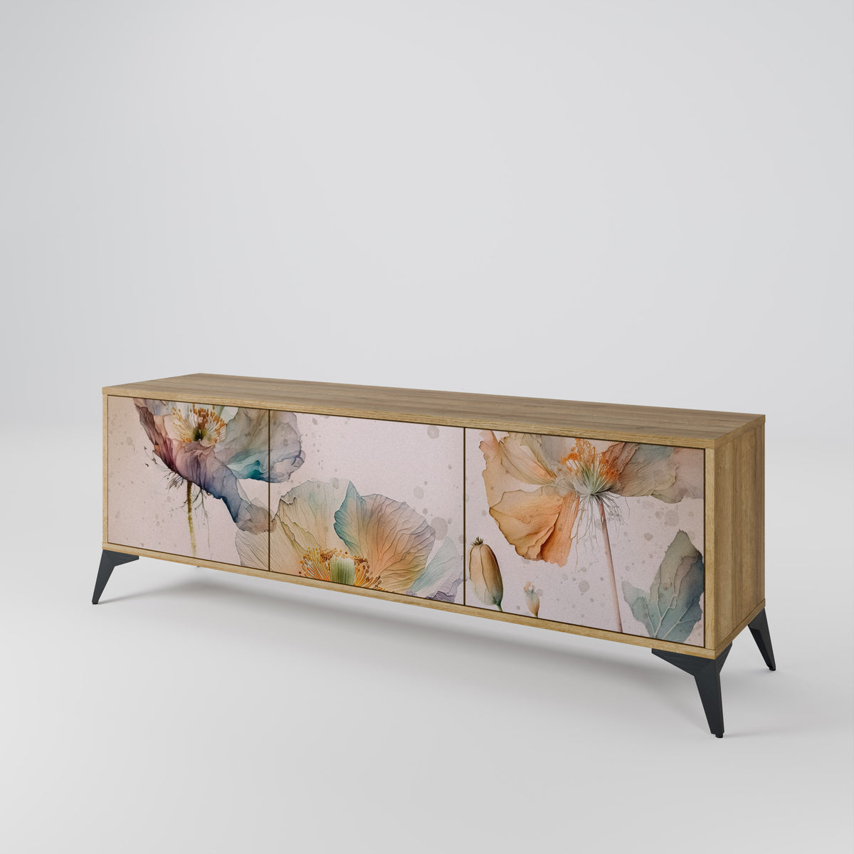 SOFTEN POPPY Έπιπλο τηλεόρασης 3-θυρών