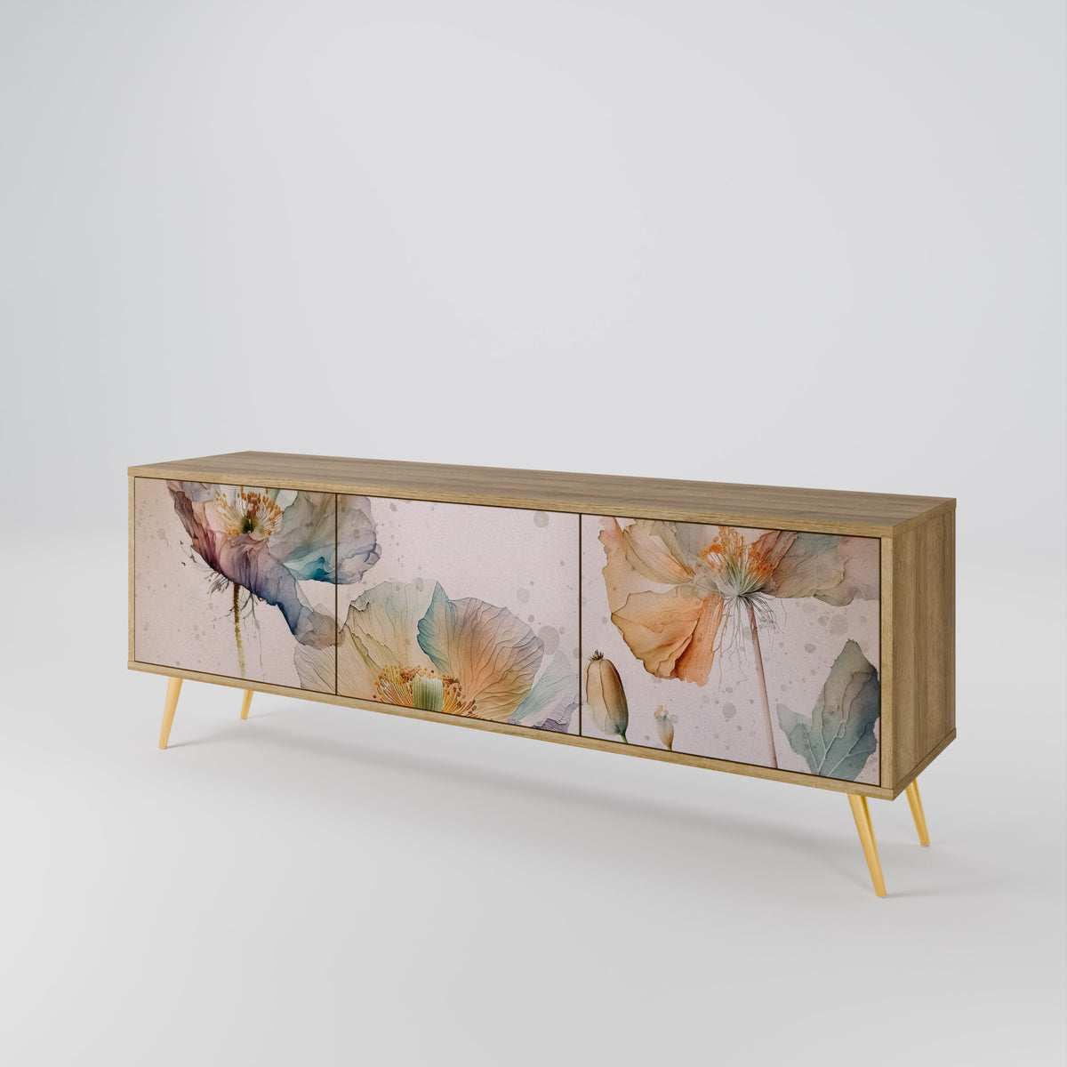 SOFTEN POPPY Έπιπλο τηλεόρασης 3-θυρών