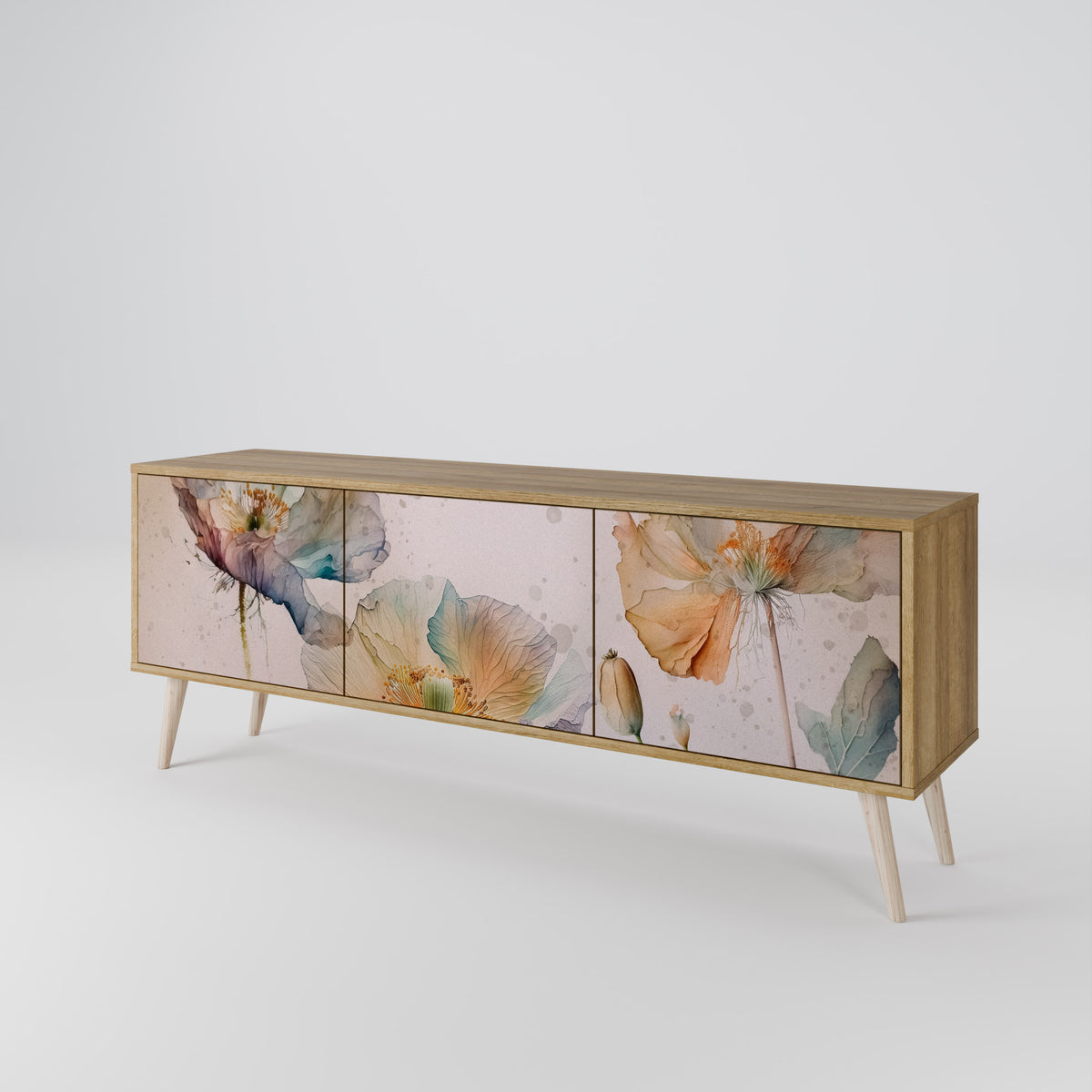 SOFTEN POPPY Έπιπλο τηλεόρασης 3-θυρών