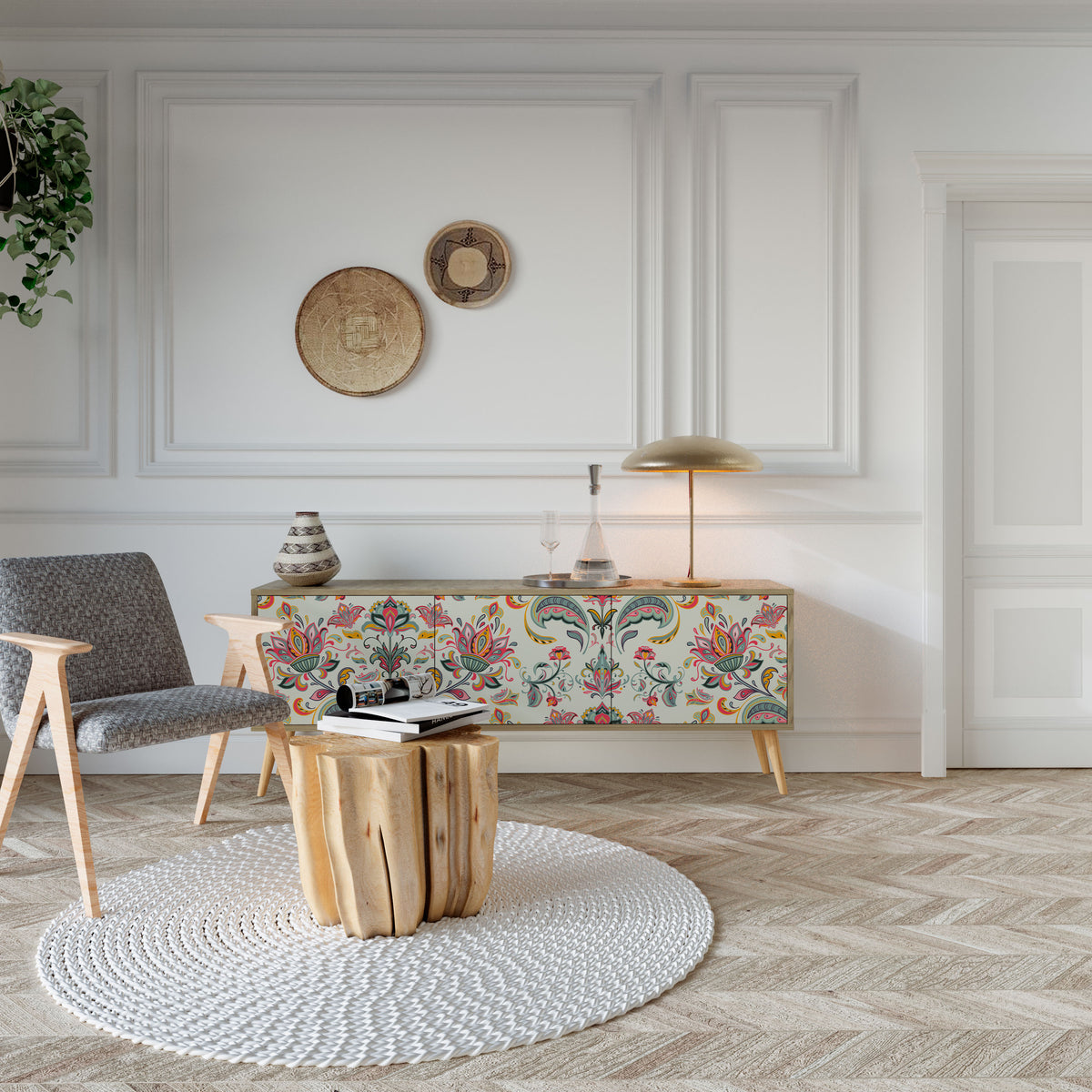 ORGANIC FOLKLORE Έπιπλο τηλεόρασης 3-θυρών