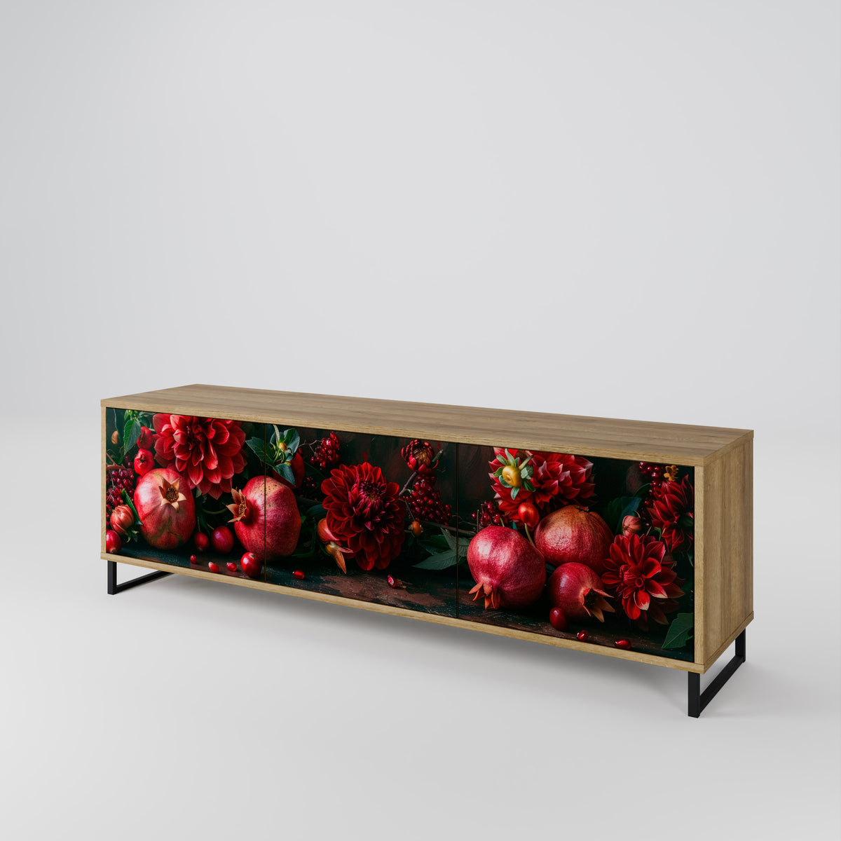 DAHLIAS AND POMEGRANATES Έπιπλο τηλεόρασης 3-θυρών