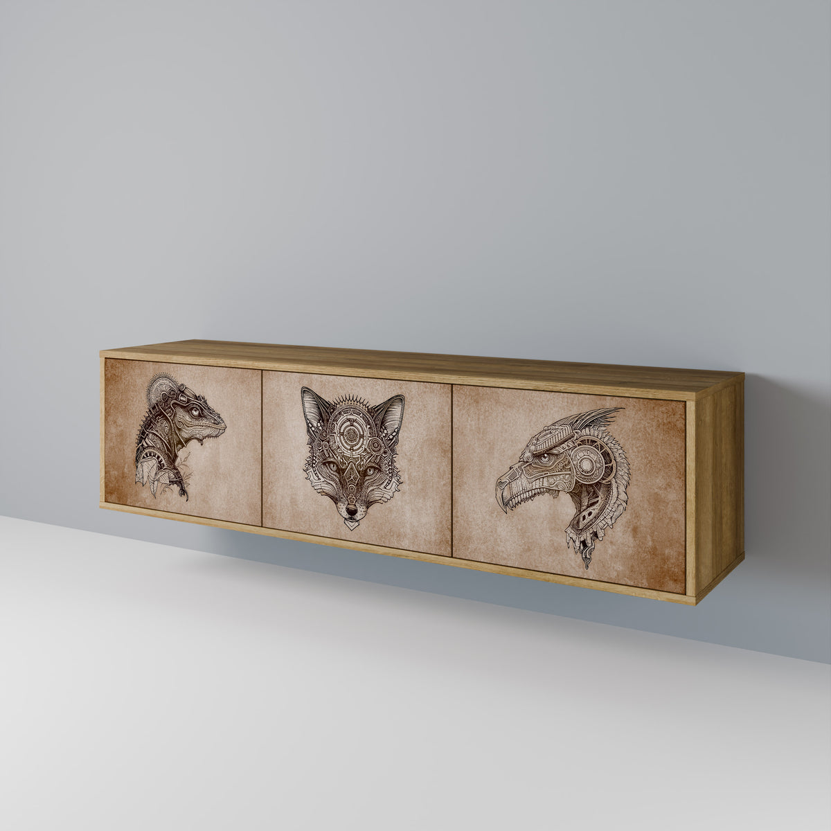 STEAMPUNK CLAN Έπιπλο τηλεόρασης 3-θυρών