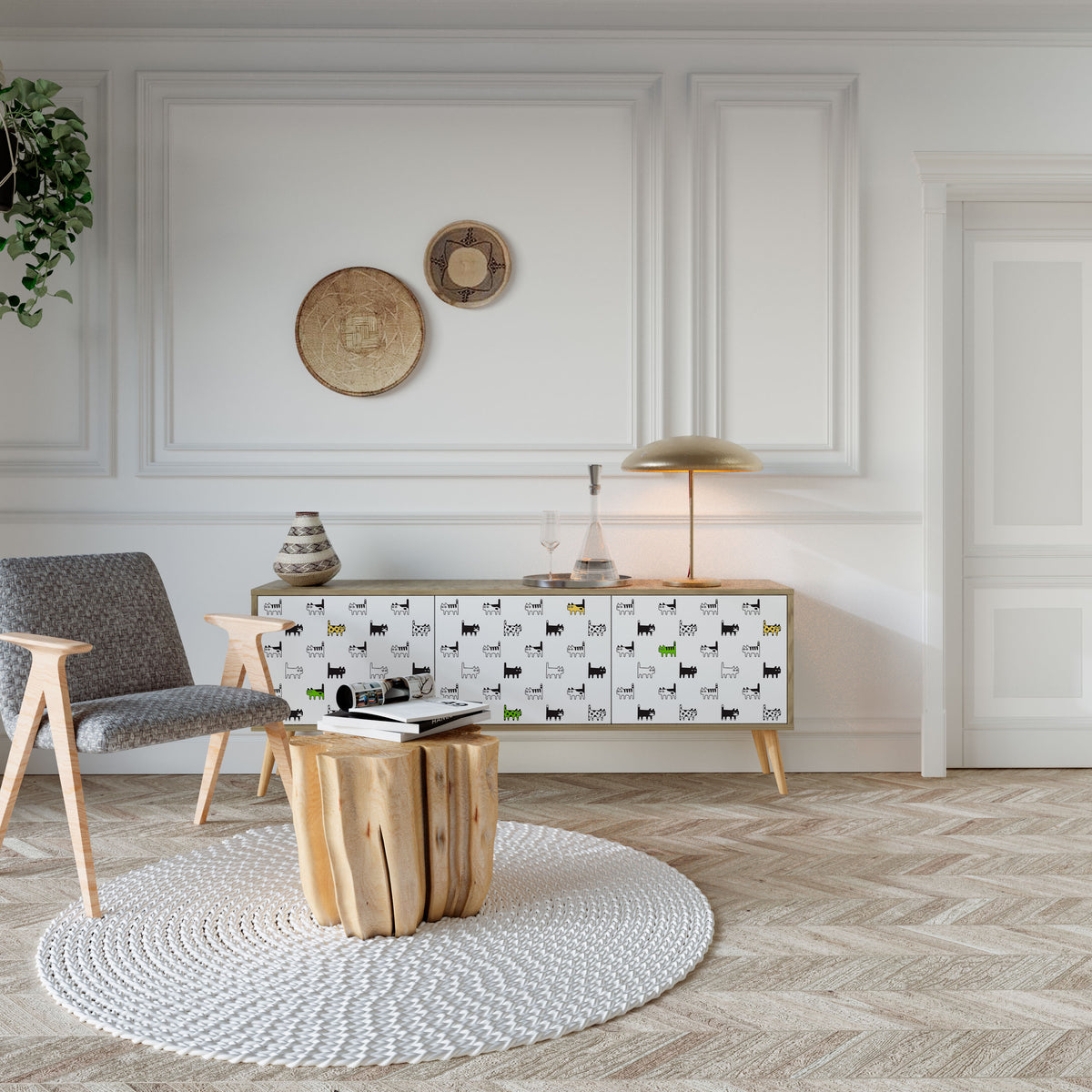 CATS COMPILATION Έπιπλο τηλεόρασης 3-θυρών