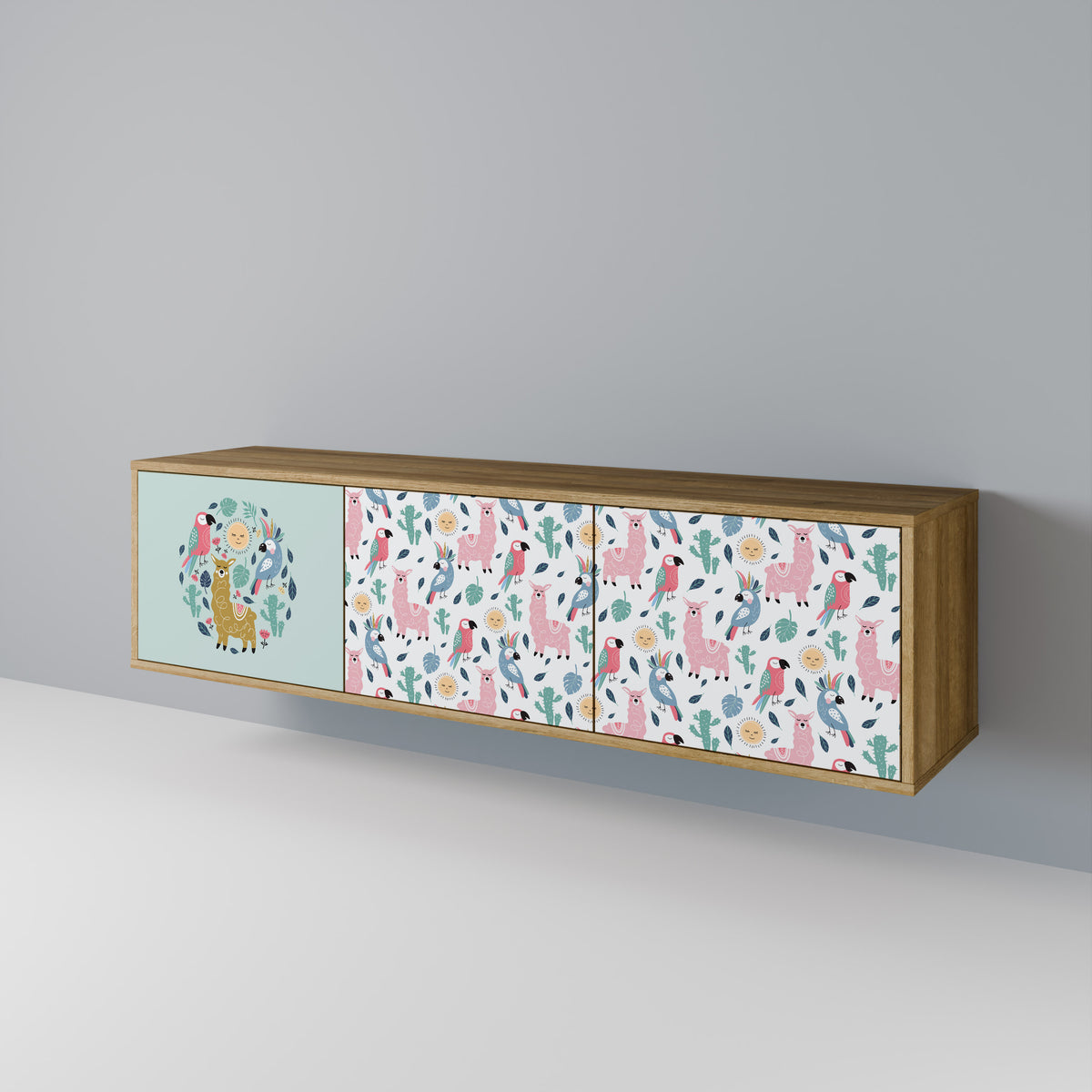 COLORFUL ALPACAS Έπιπλο τηλεόρασης 3-θυρών