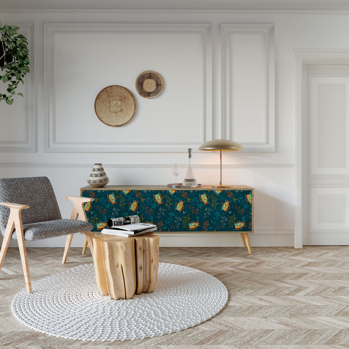 AUTUMN INSECTS Έπιπλο τηλεόρασης 3-θυρών