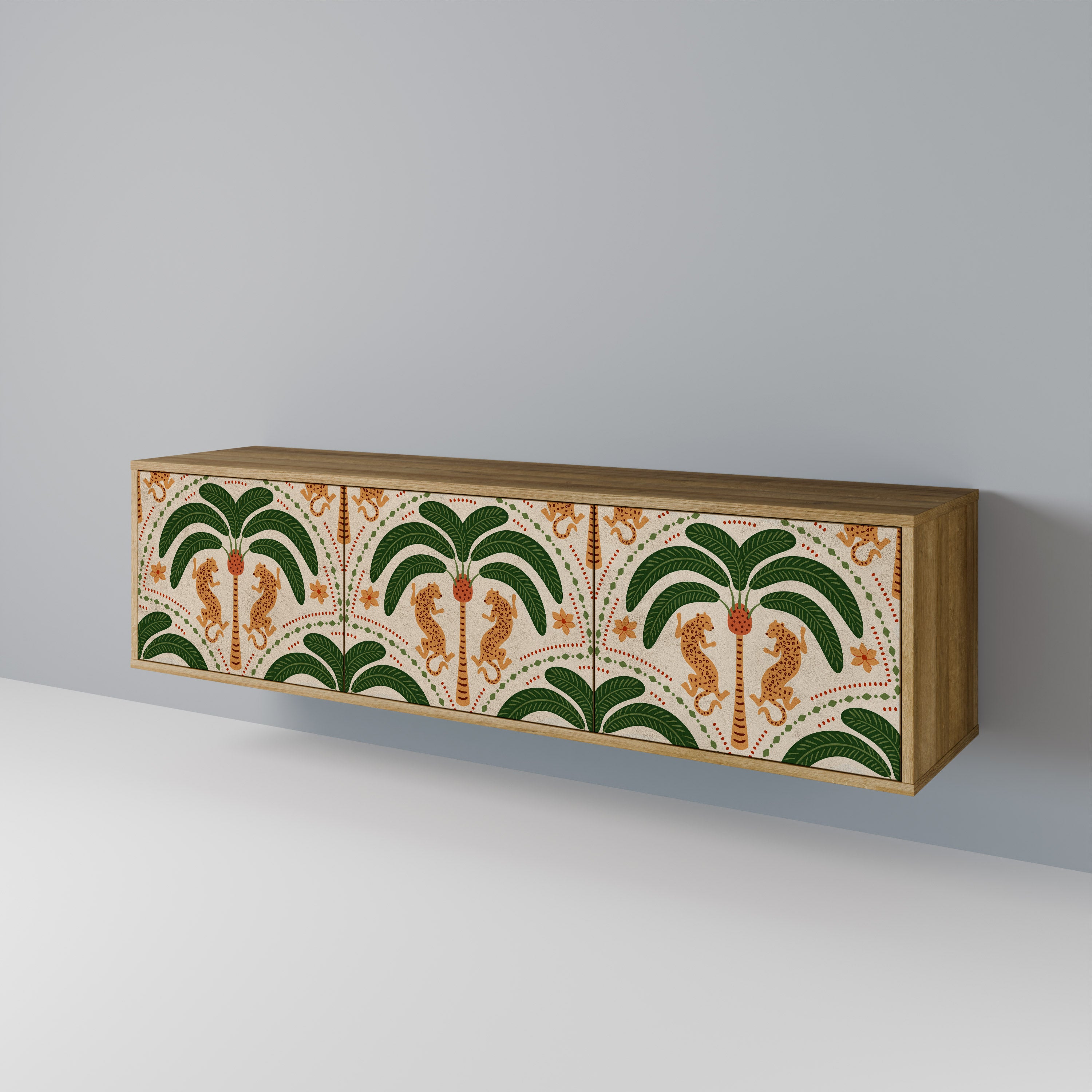 DANCING PREDATORS 3-Door TV Cabinet