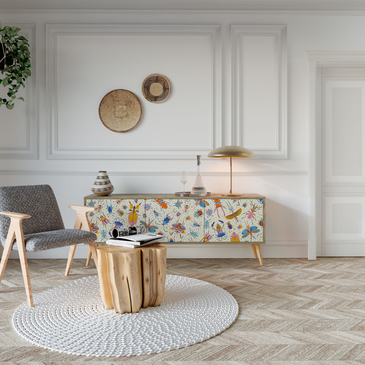 COLORFUL INSECTS Έπιπλο τηλεόρασης 3-θυρών