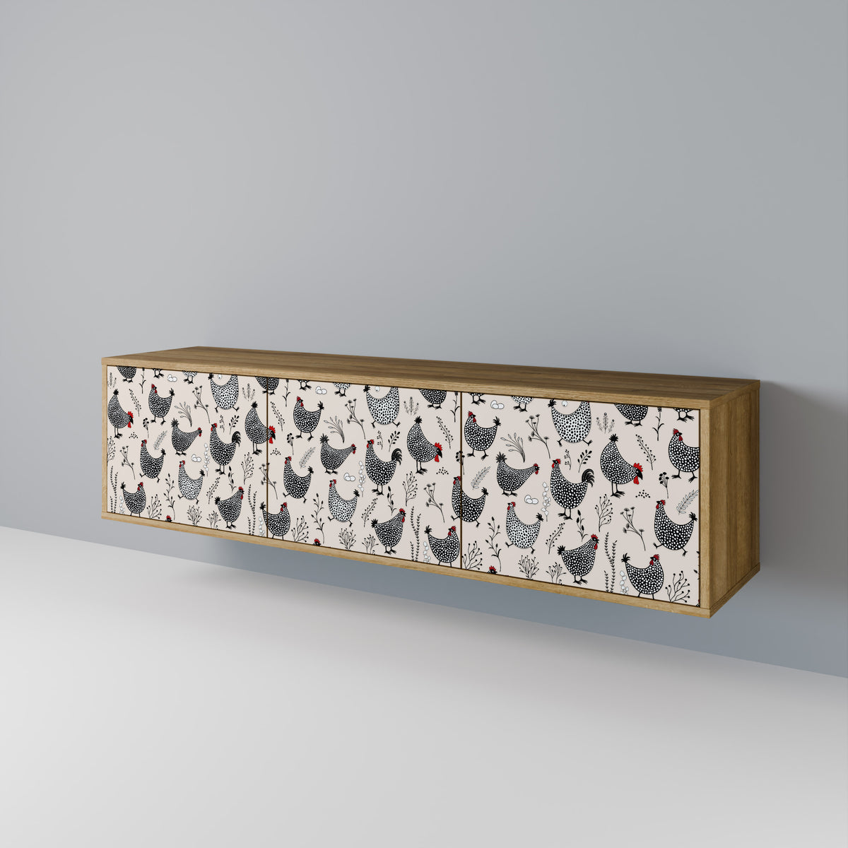 HAPPY HENS Έπιπλο τηλεόρασης 3-θυρών