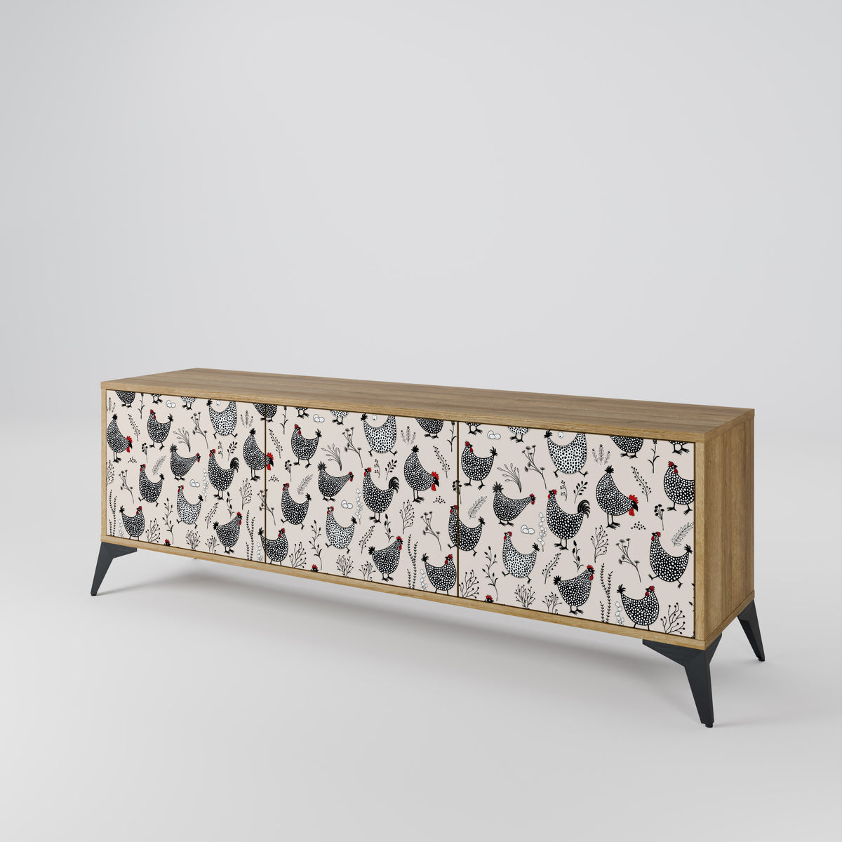 HAPPY HENS Έπιπλο τηλεόρασης 3-θυρών