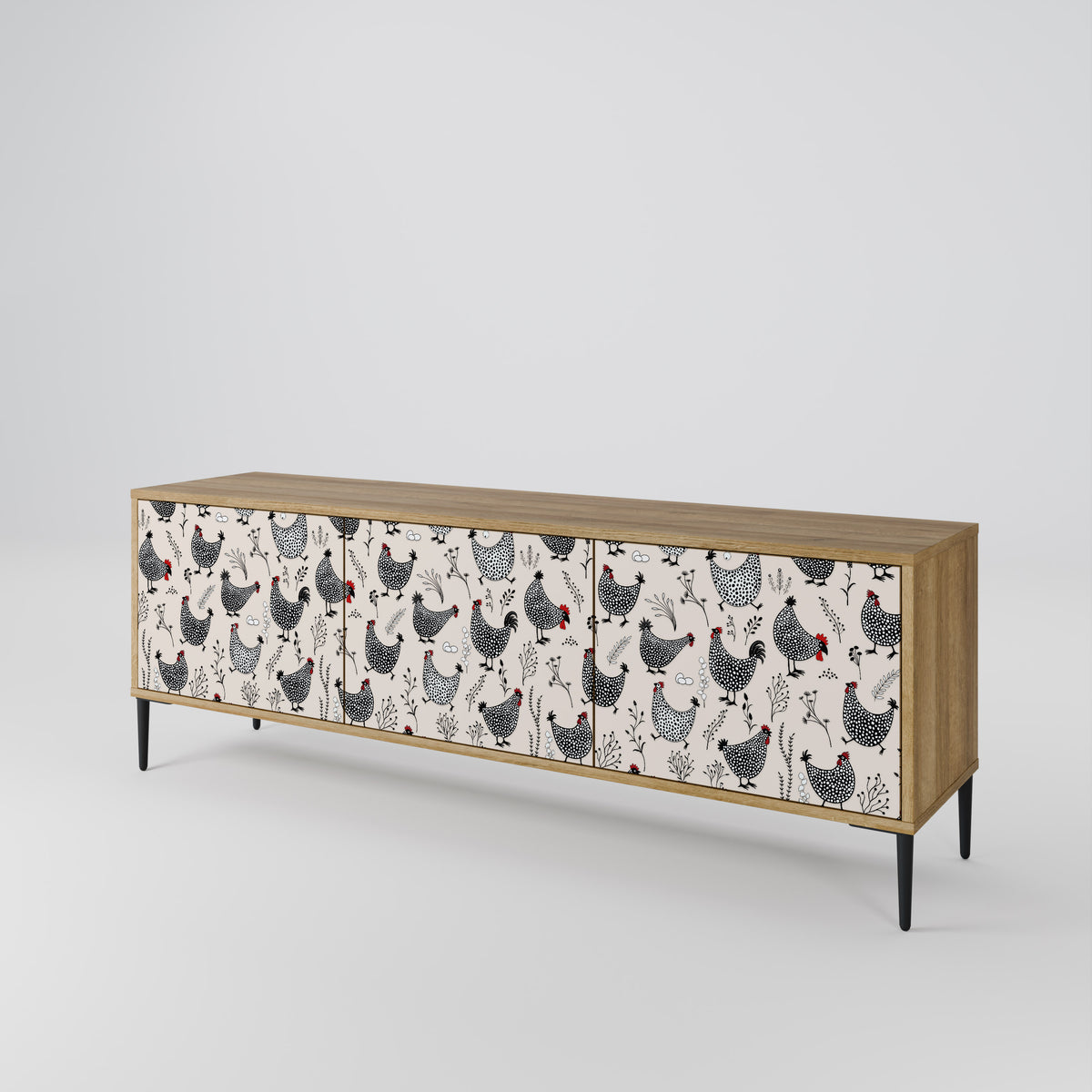 HAPPY HENS Έπιπλο τηλεόρασης 3-θυρών