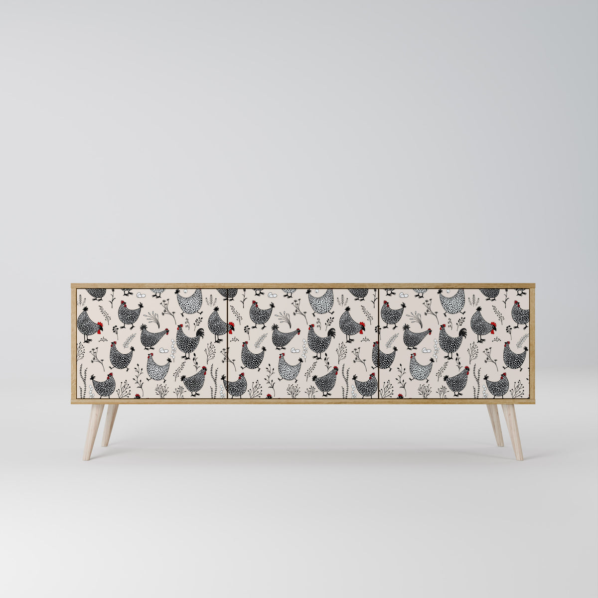 HAPPY HENS Έπιπλο τηλεόρασης 3-θυρών