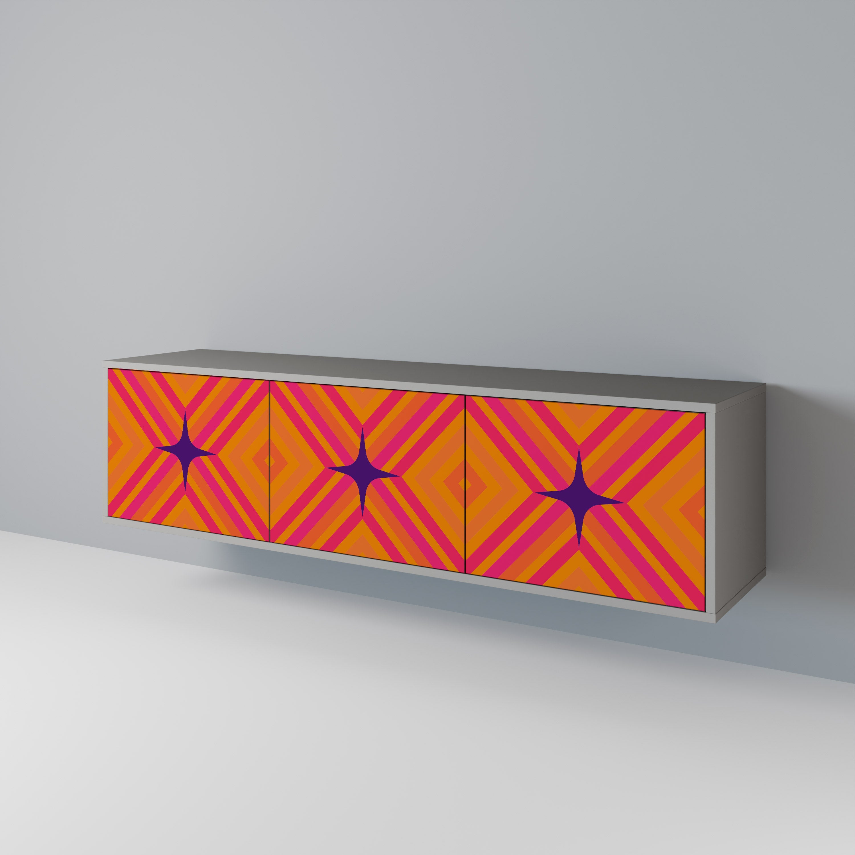 GEOMETRIC BRILLIANCE 3-Door TV Cabinet