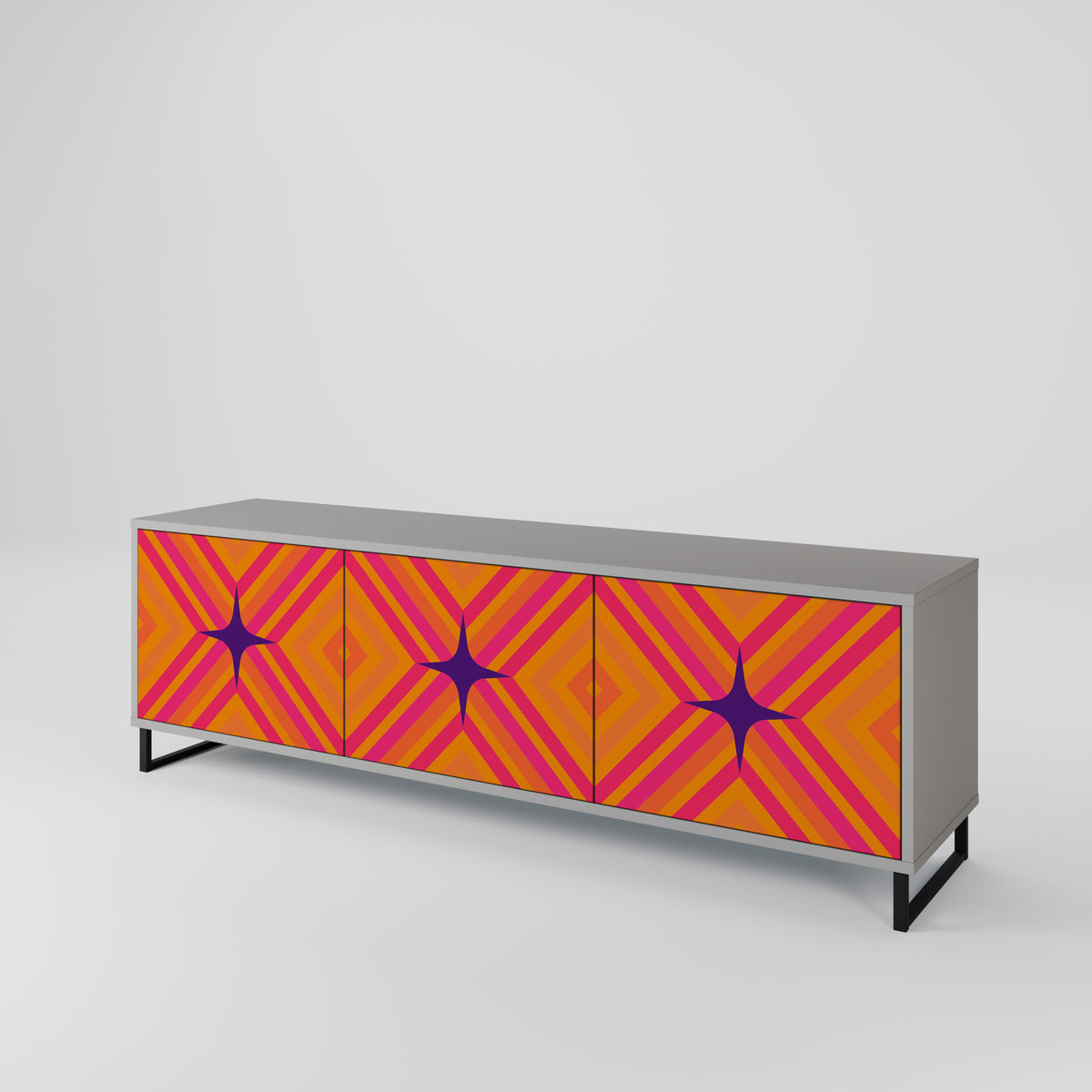 GEOMETRIC BRILLIANCE Έπιπλο τηλεόρασης 3-θυρών