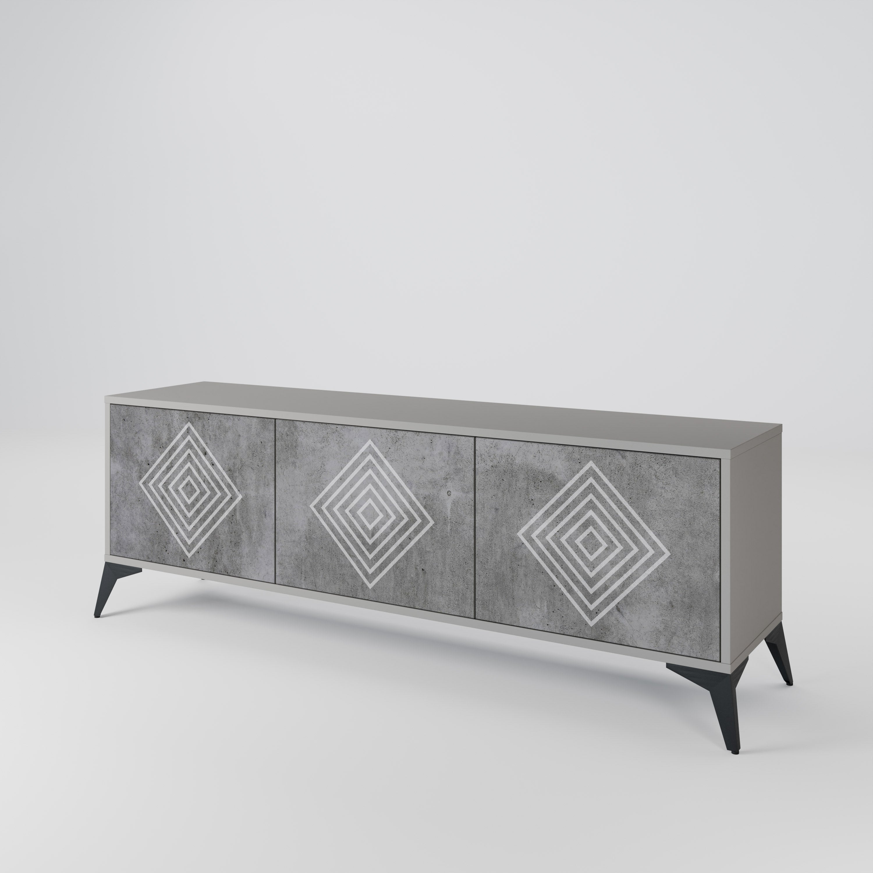 POLYGONAL ARTISTRY Έπιπλο τηλεόρασης 3-θυρών