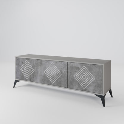 POLYGONAL ARTISTRY Έπιπλο τηλεόρασης 3-θυρών