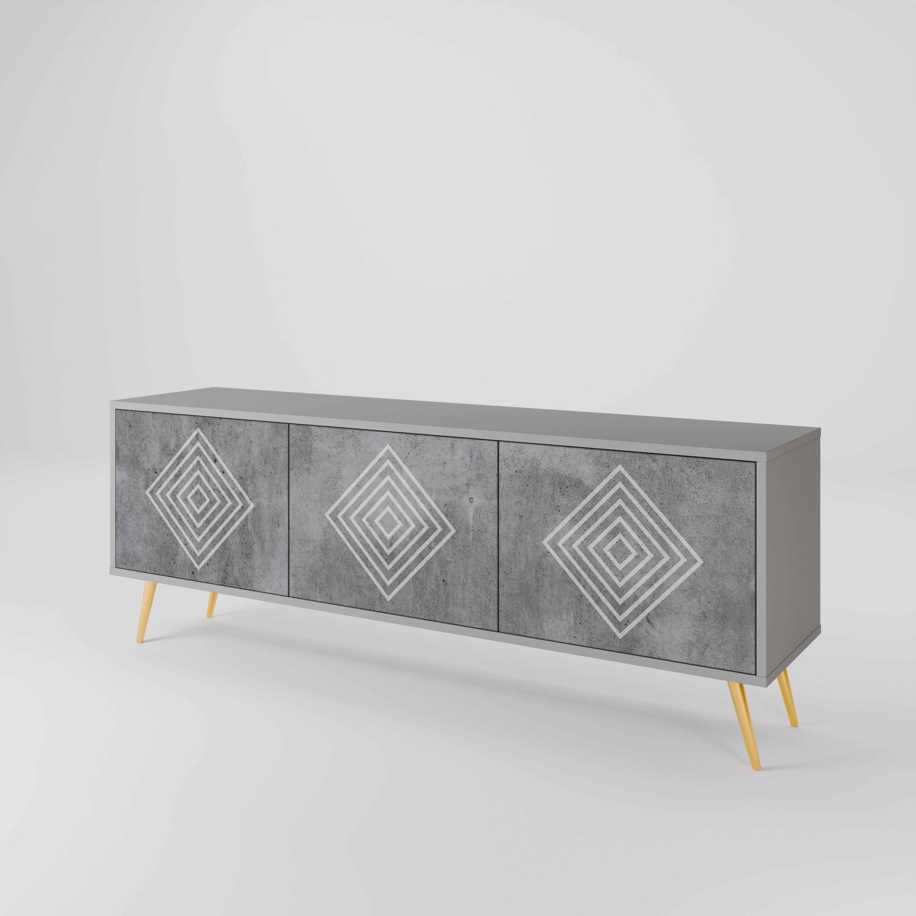 POLYGONAL ARTISTRY Έπιπλο τηλεόρασης 3-θυρών
