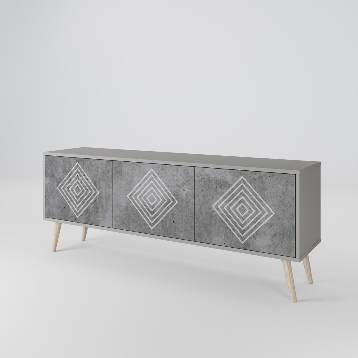 POLYGONAL ARTISTRY Έπιπλο τηλεόρασης 3-θυρών