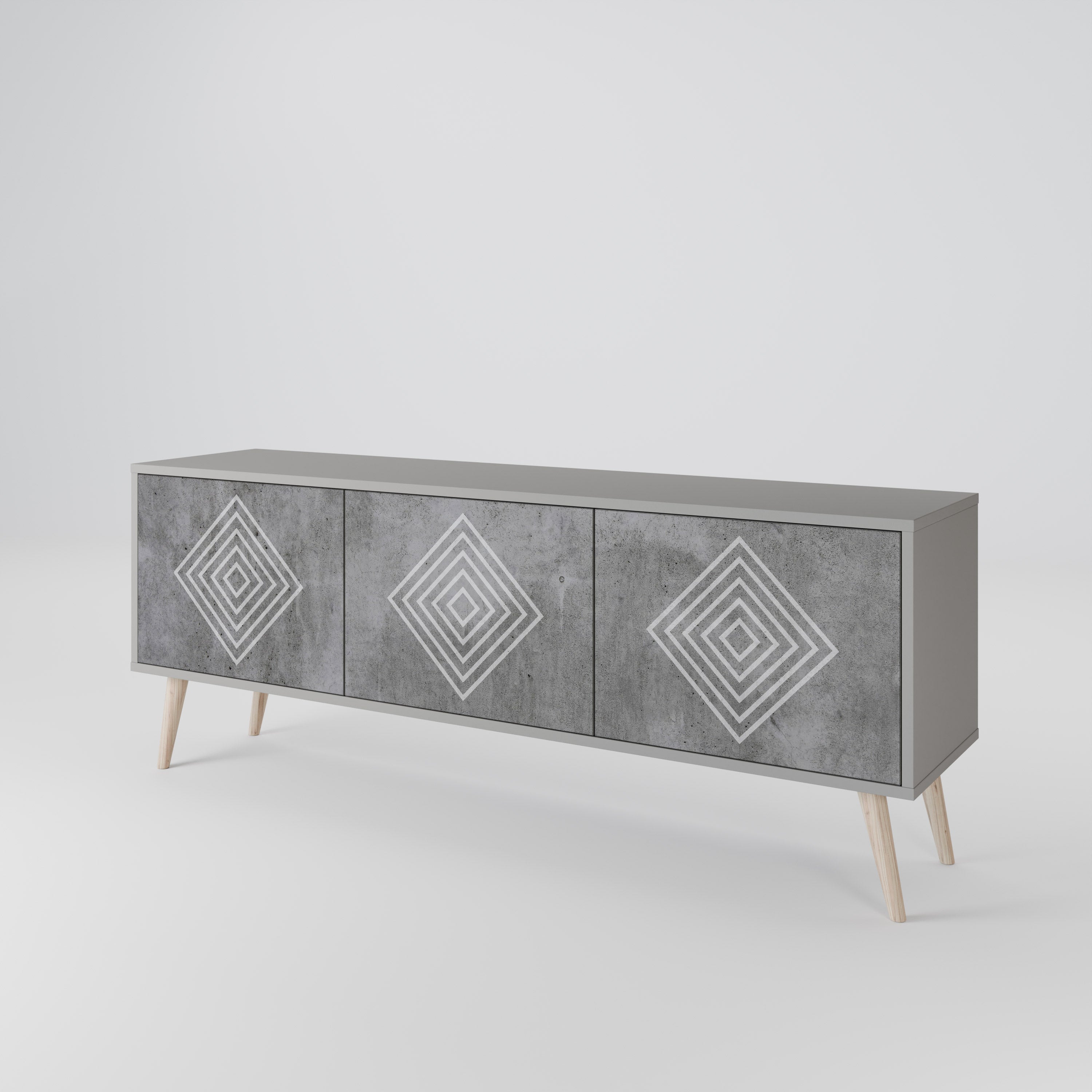 POLYGONAL ARTISTRY Έπιπλο τηλεόρασης 3-θυρών