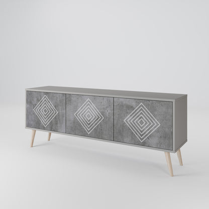 POLYGONAL ARTISTRY Έπιπλο τηλεόρασης 3-θυρών