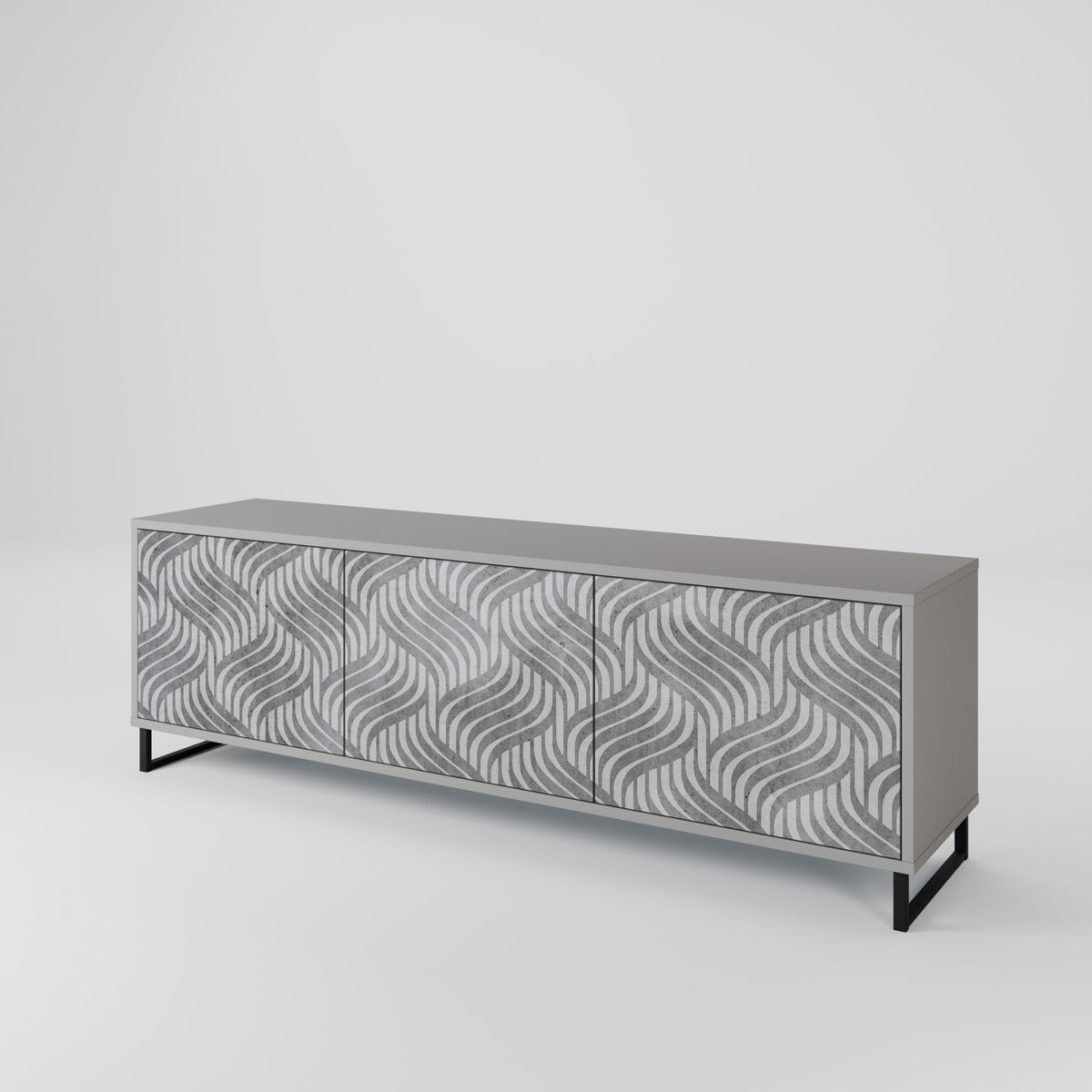 CONCRETE MOVEMENT 3-Door TV Cabinet