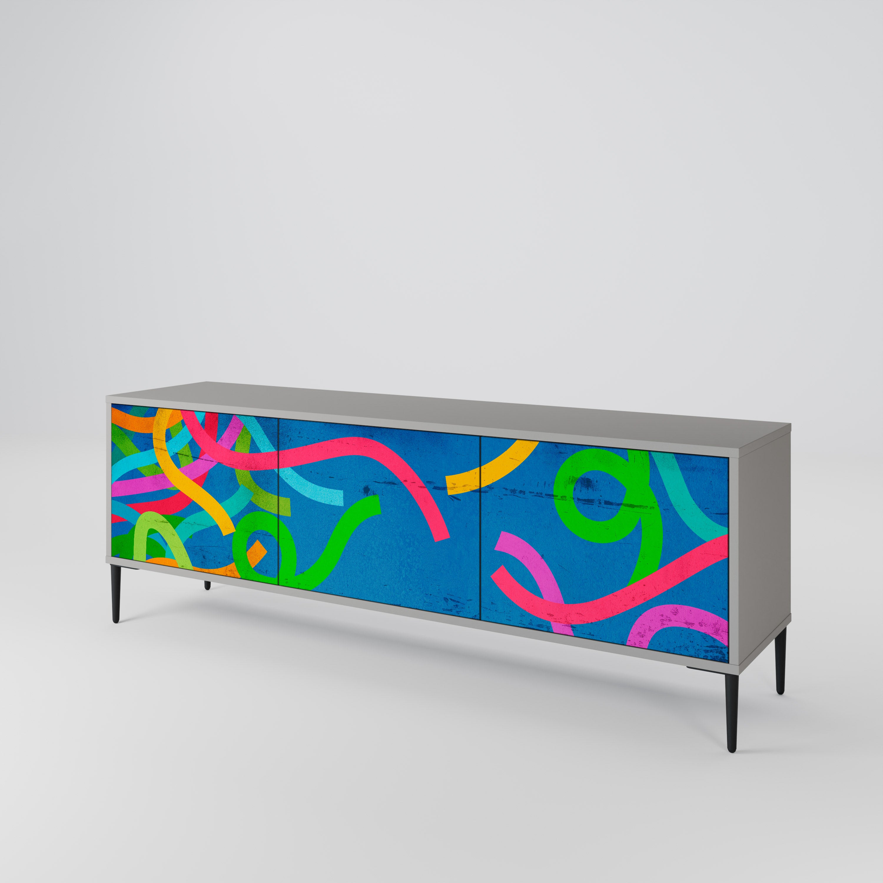 STREAMER TANGLE 3-Door TV Cabinet