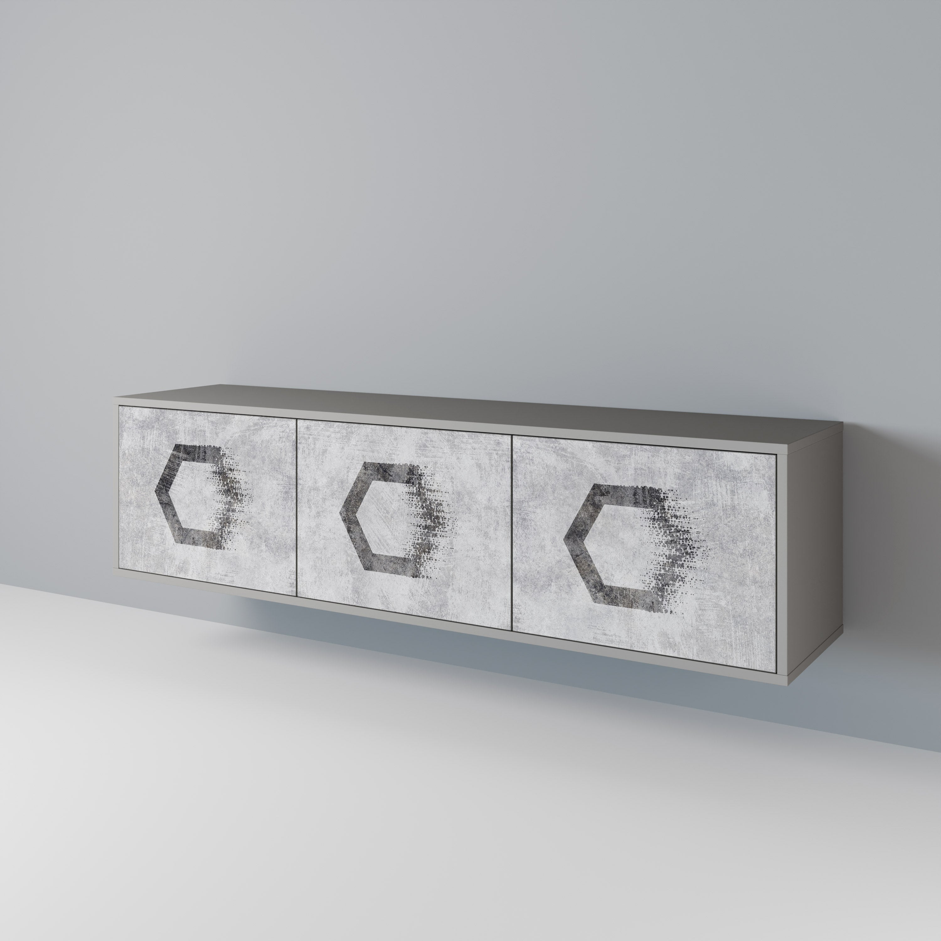 HEXAGONAL FIGURES Έπιπλο τηλεόρασης 3-θυρών