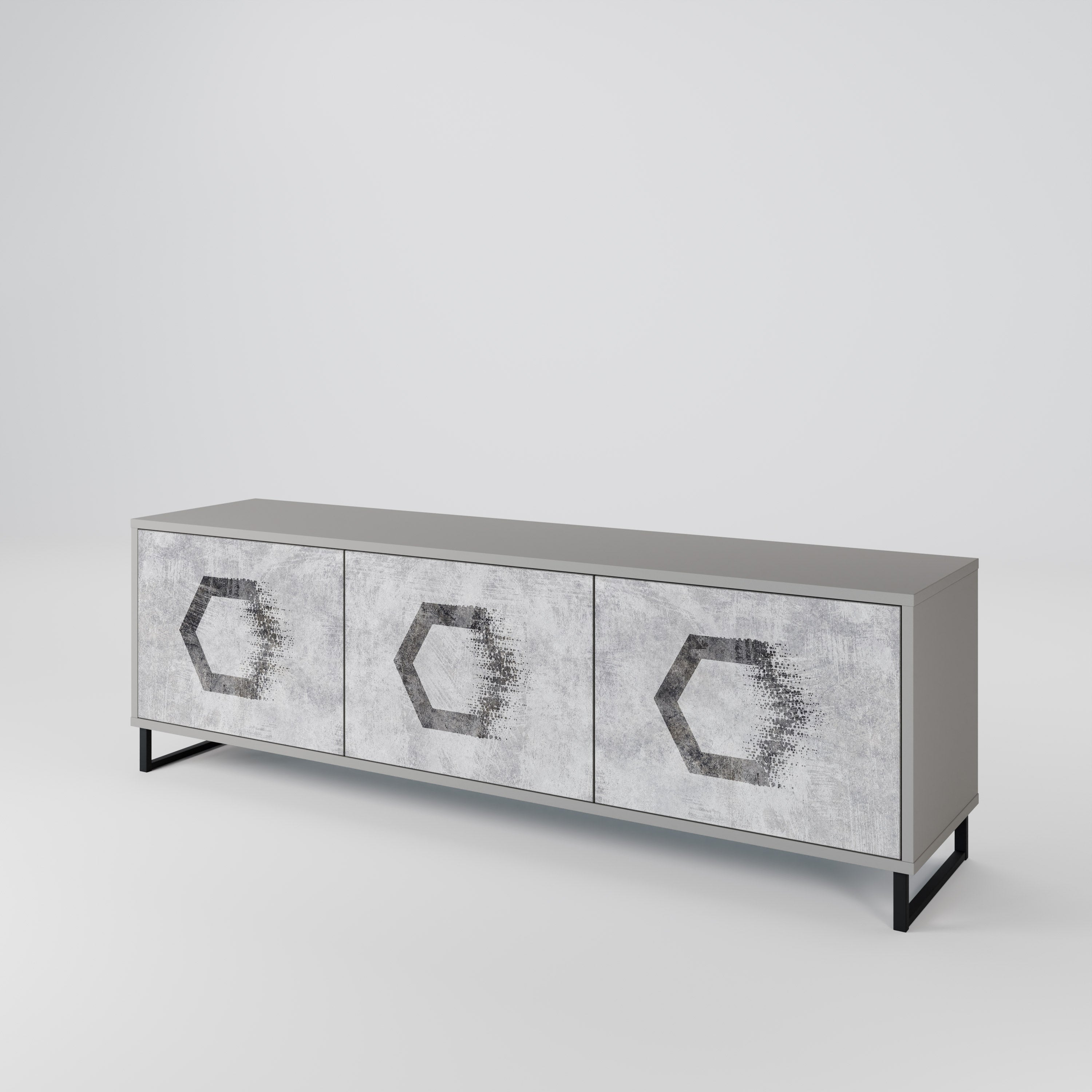 HEXAGONAL FIGURES Έπιπλο τηλεόρασης 3-θυρών