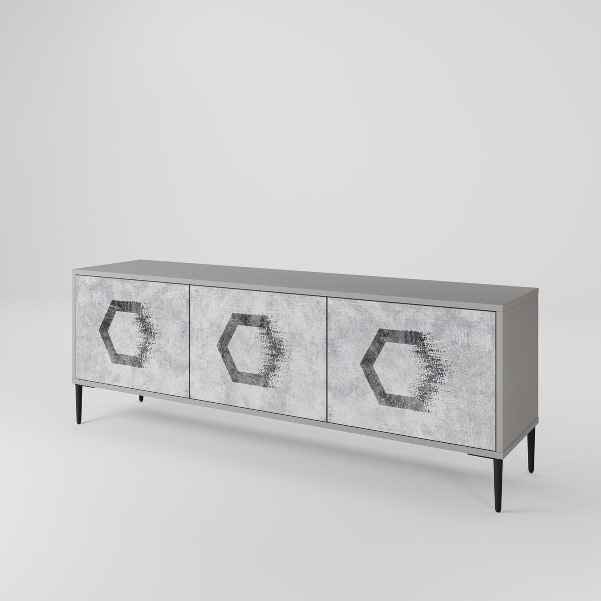 HEXAGONAL FIGURES 3-Door TV Cabinet