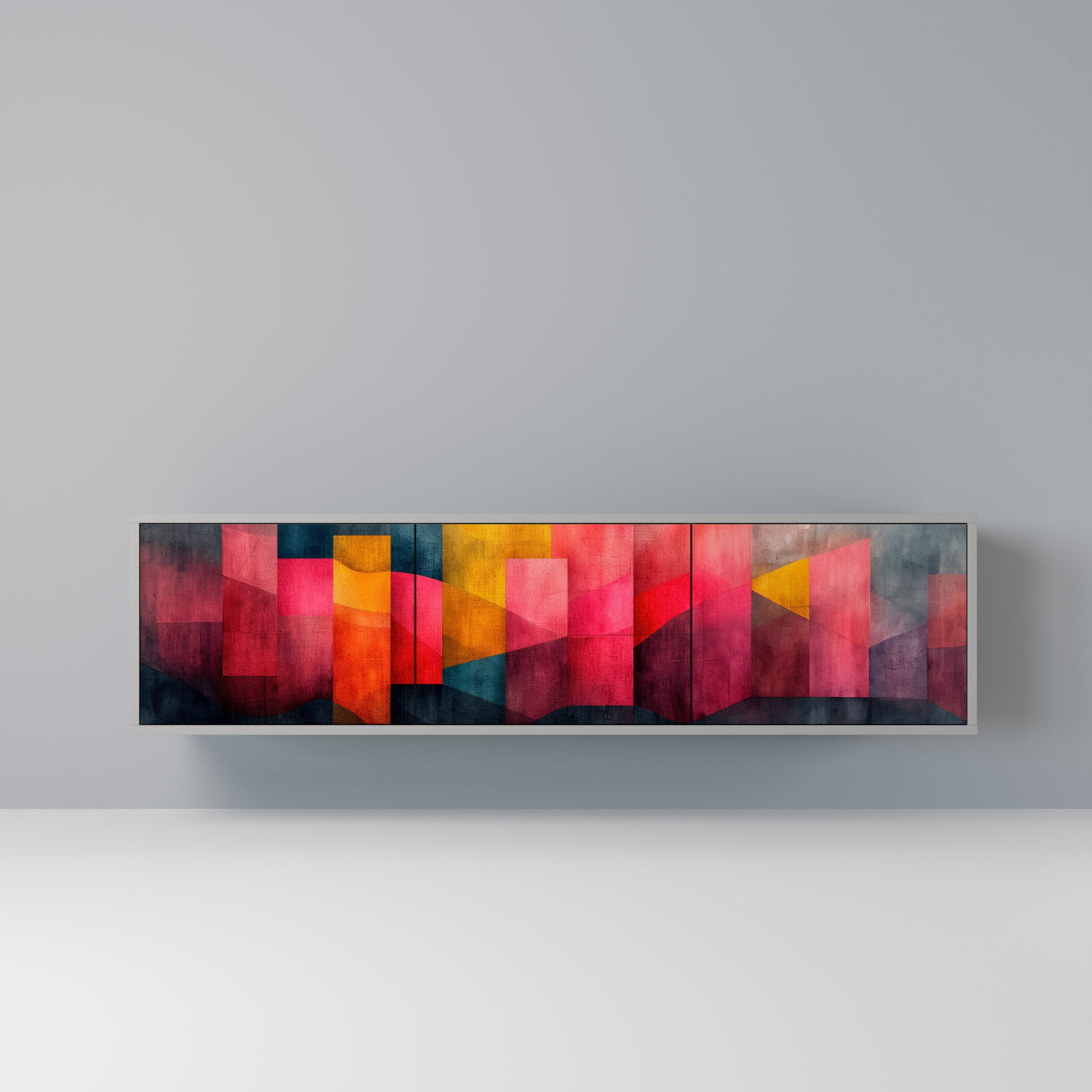 Βάση τηλεόρασης COLORFUL SOUNDS 3 θυρών σε γκρι φινίρισμα