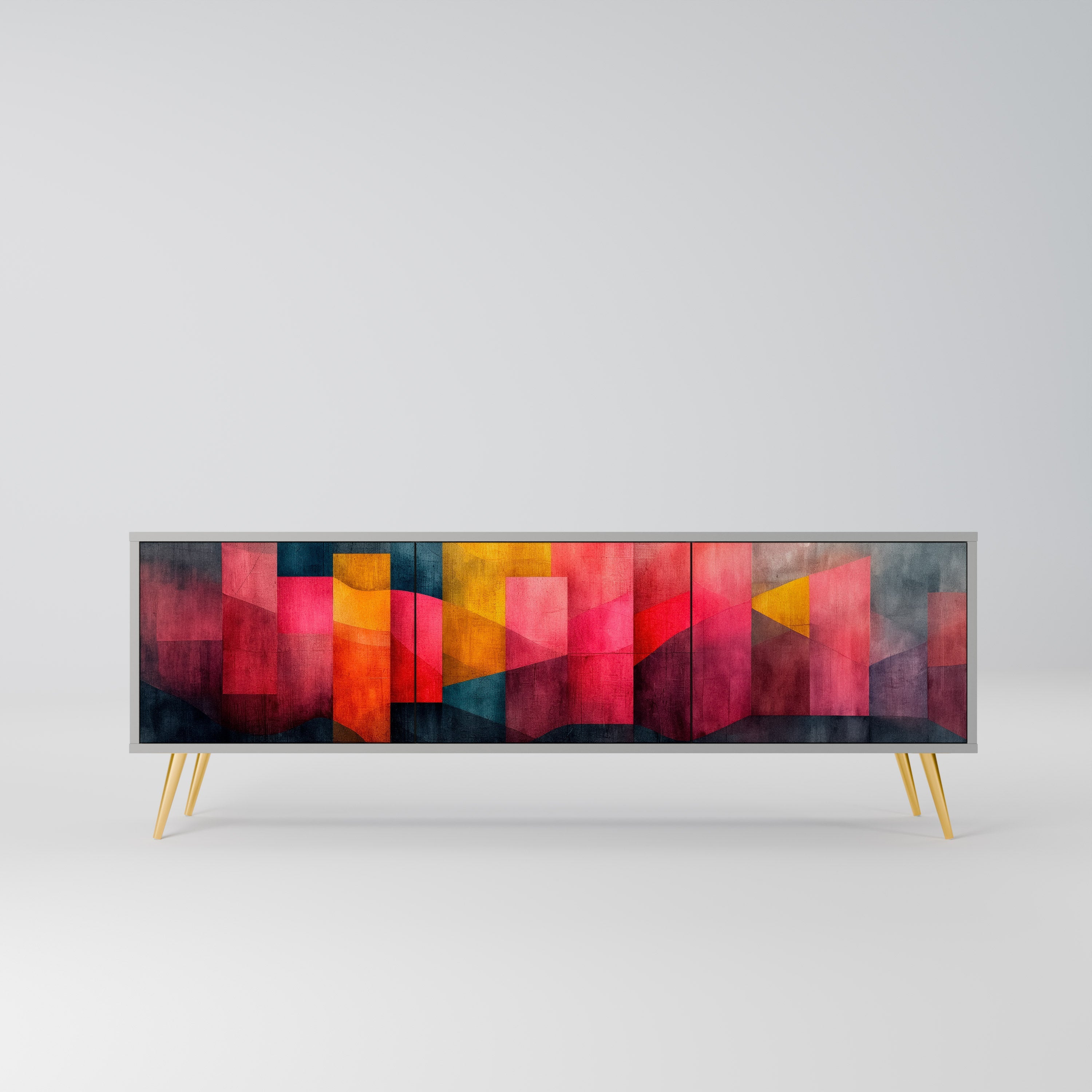Βάση τηλεόρασης COLORFUL SOUNDS 3 θυρών σε γκρι φινίρισμα