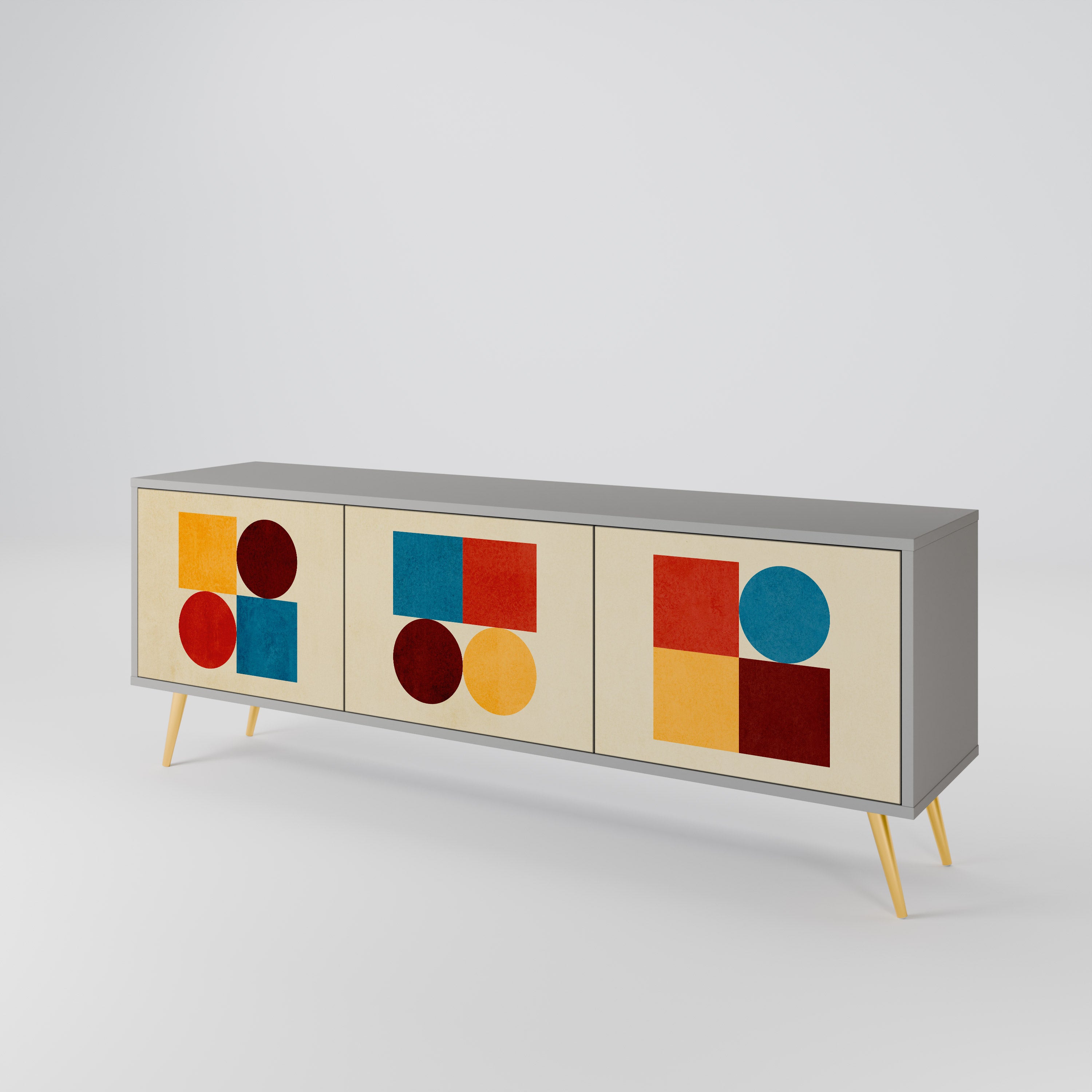 GEOMETRIC PUZZLE Έπιπλο τηλεόρασης 3-θυρών