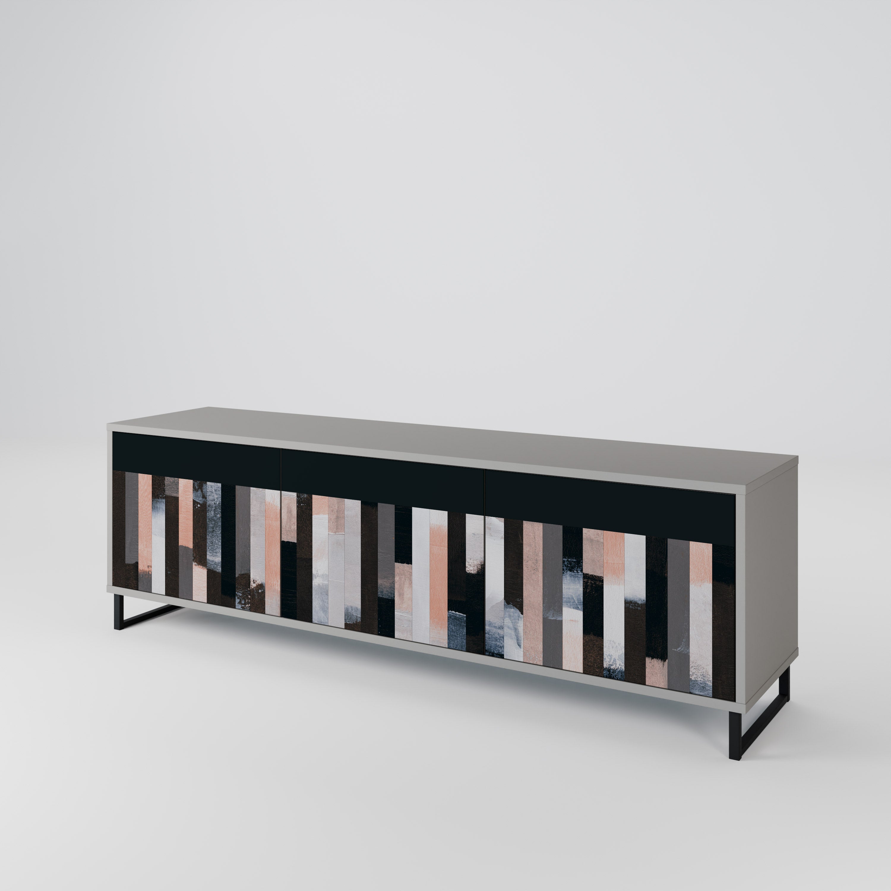 COLLAGE OF RECTANGLES Έπιπλο τηλεόρασης 3-θυρών