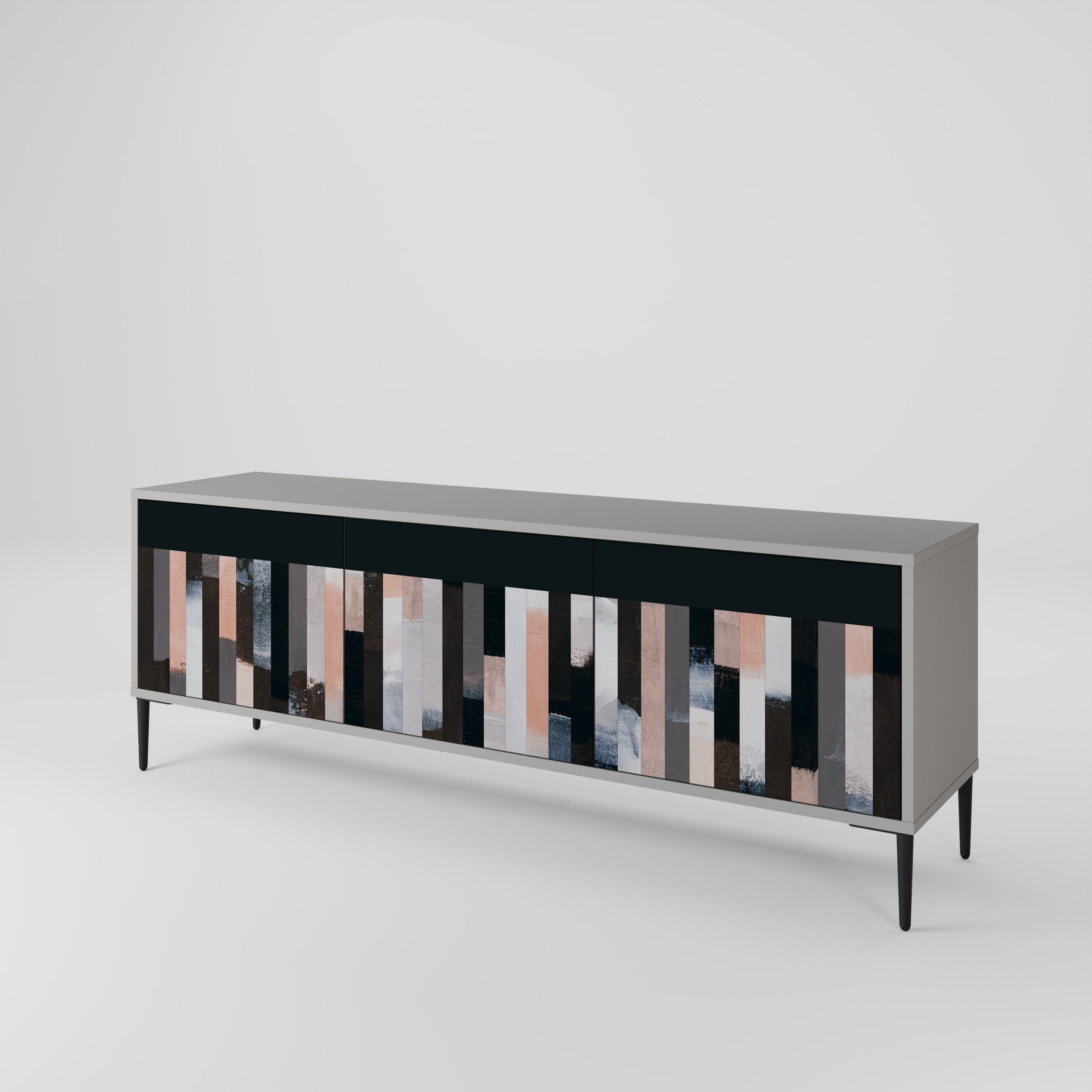 COLLAGE OF RECTANGLES Έπιπλο τηλεόρασης 3-θυρών