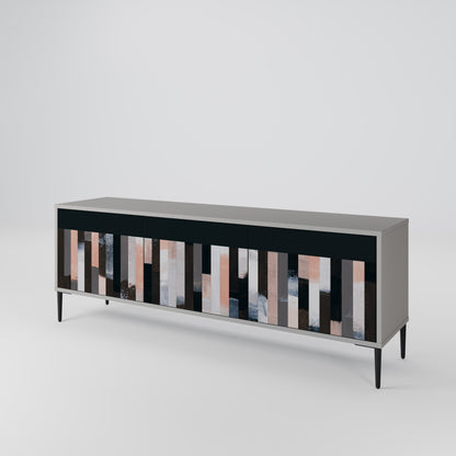COLLAGE OF RECTANGLES Έπιπλο τηλεόρασης 3-θυρών