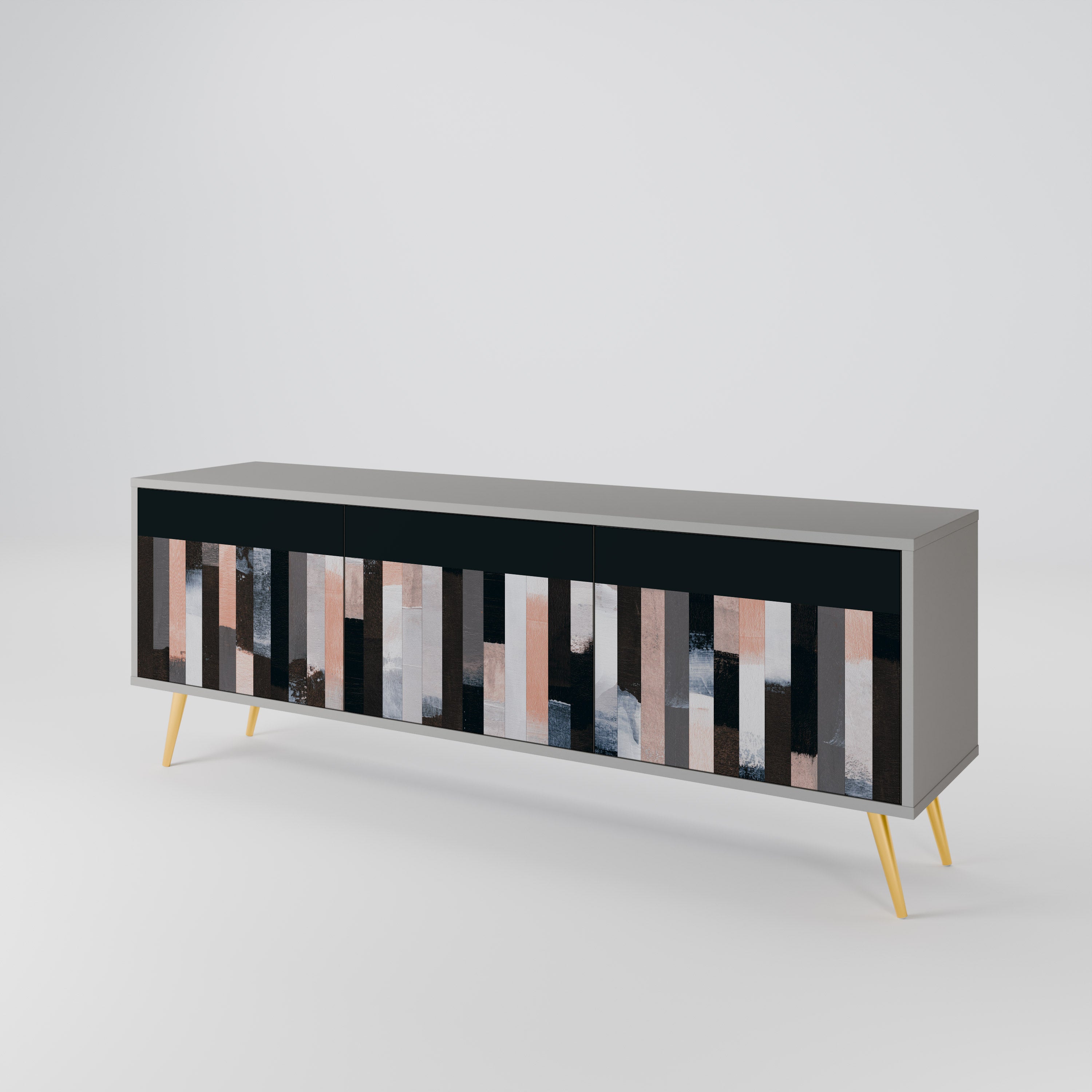 COLLAGE OF RECTANGLES Έπιπλο τηλεόρασης 3-θυρών