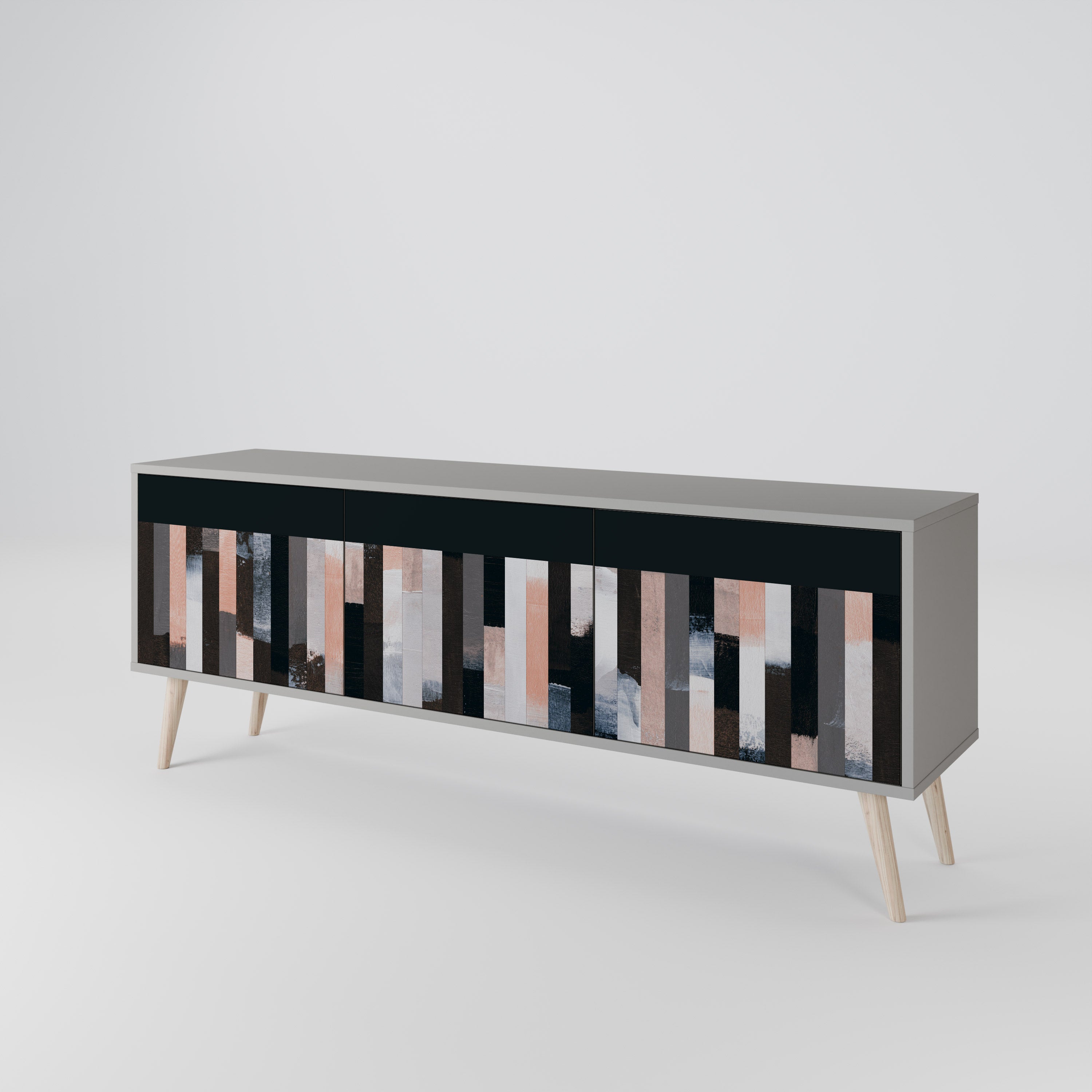 COLLAGE OF RECTANGLES Έπιπλο τηλεόρασης 3-θυρών