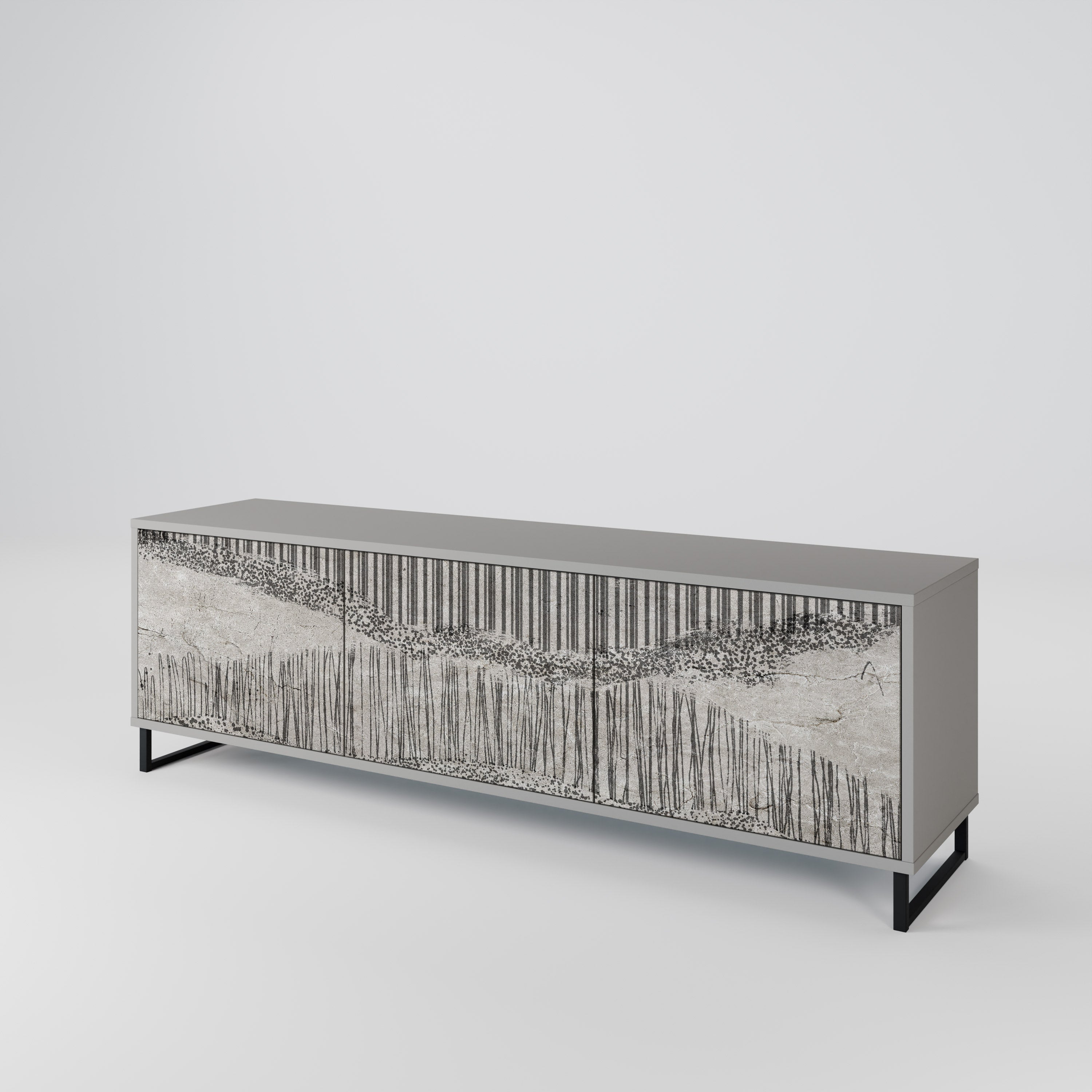 GRAIN LINES 3-Door TV Cabinet